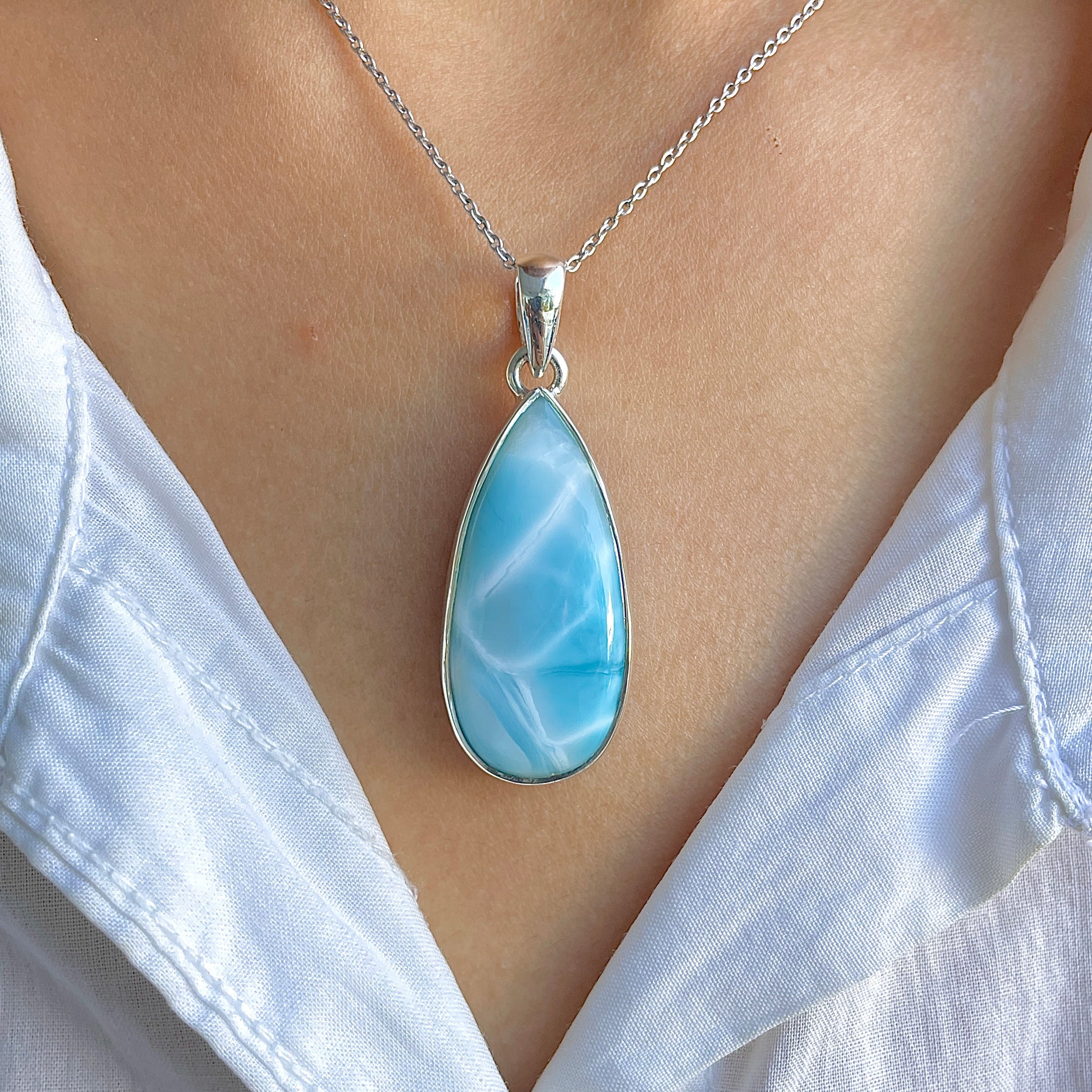 Larimar Pendant-(LAR-P-1527.)