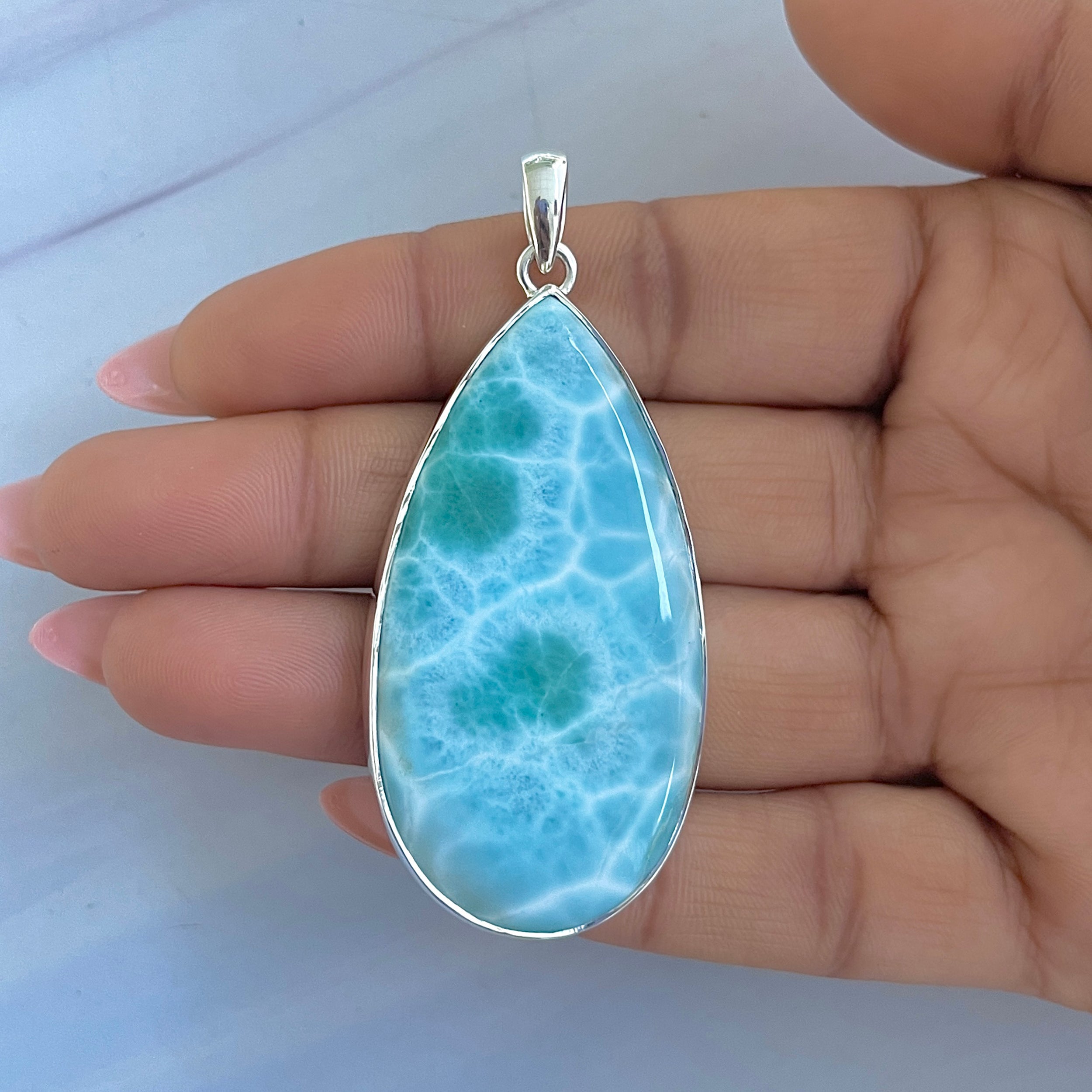 Larimar Pendant-(LAR-P-1528.)