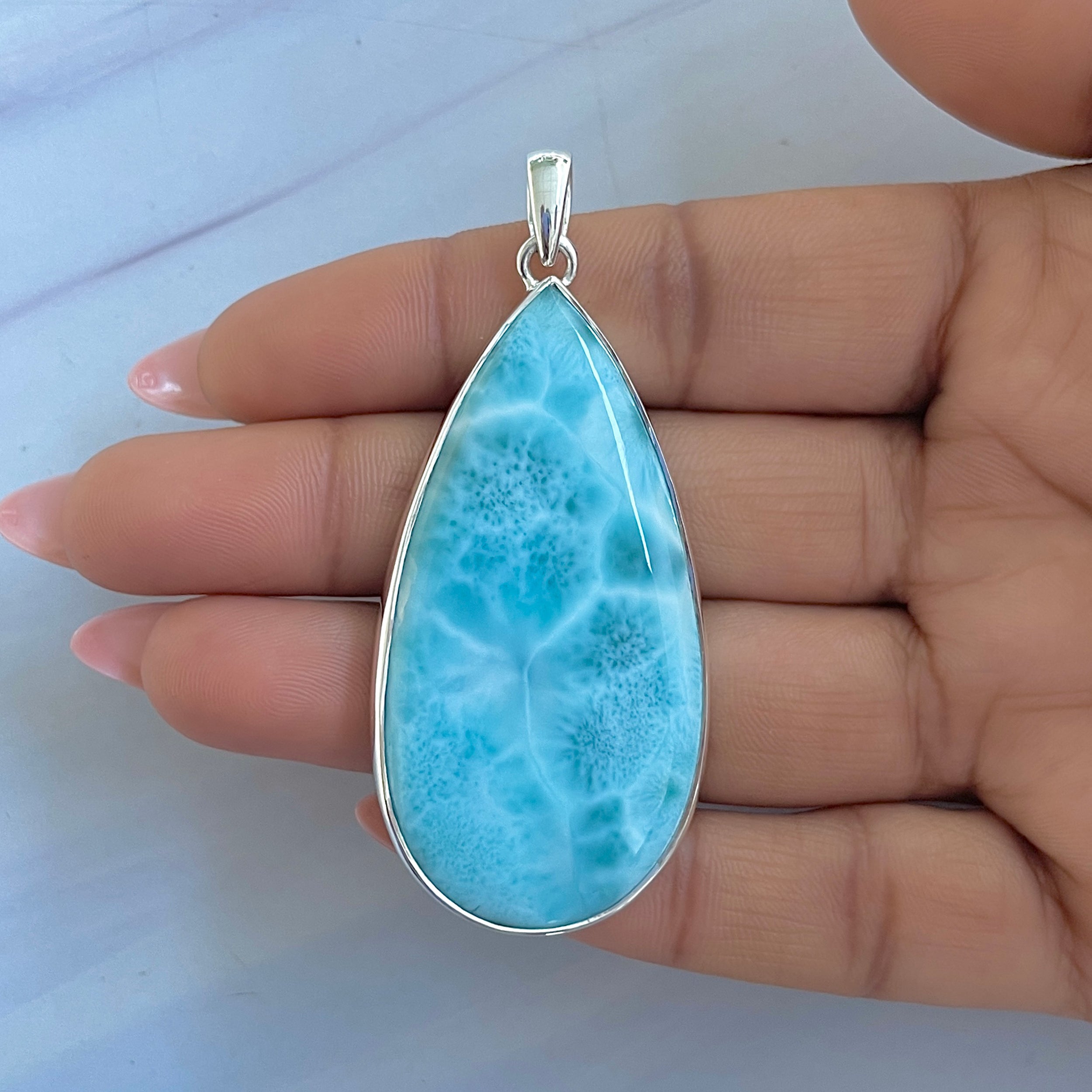 Larimar Pendant-(LAR-P-1530.)