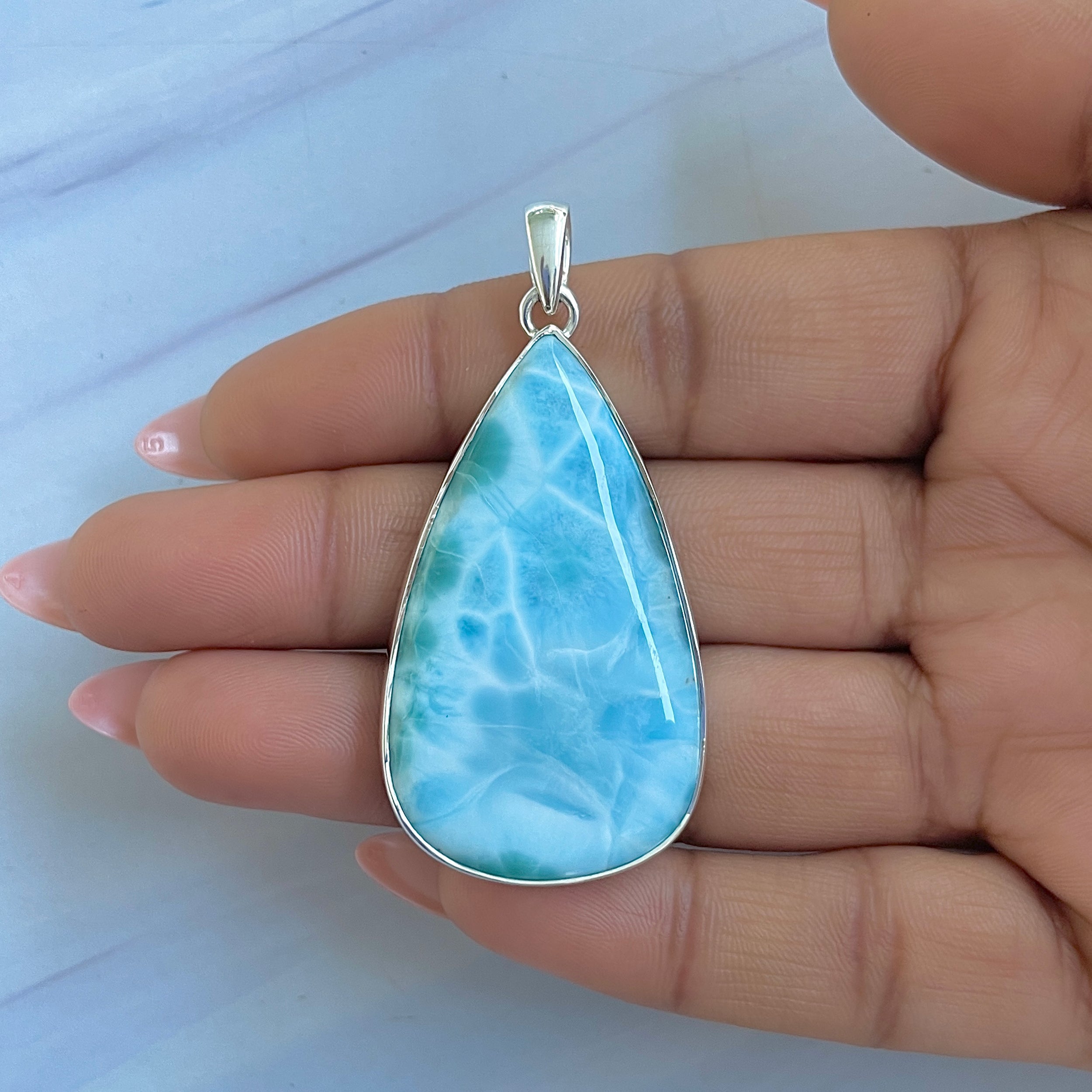 Larimar Pendant-(LAR-P-1531.)