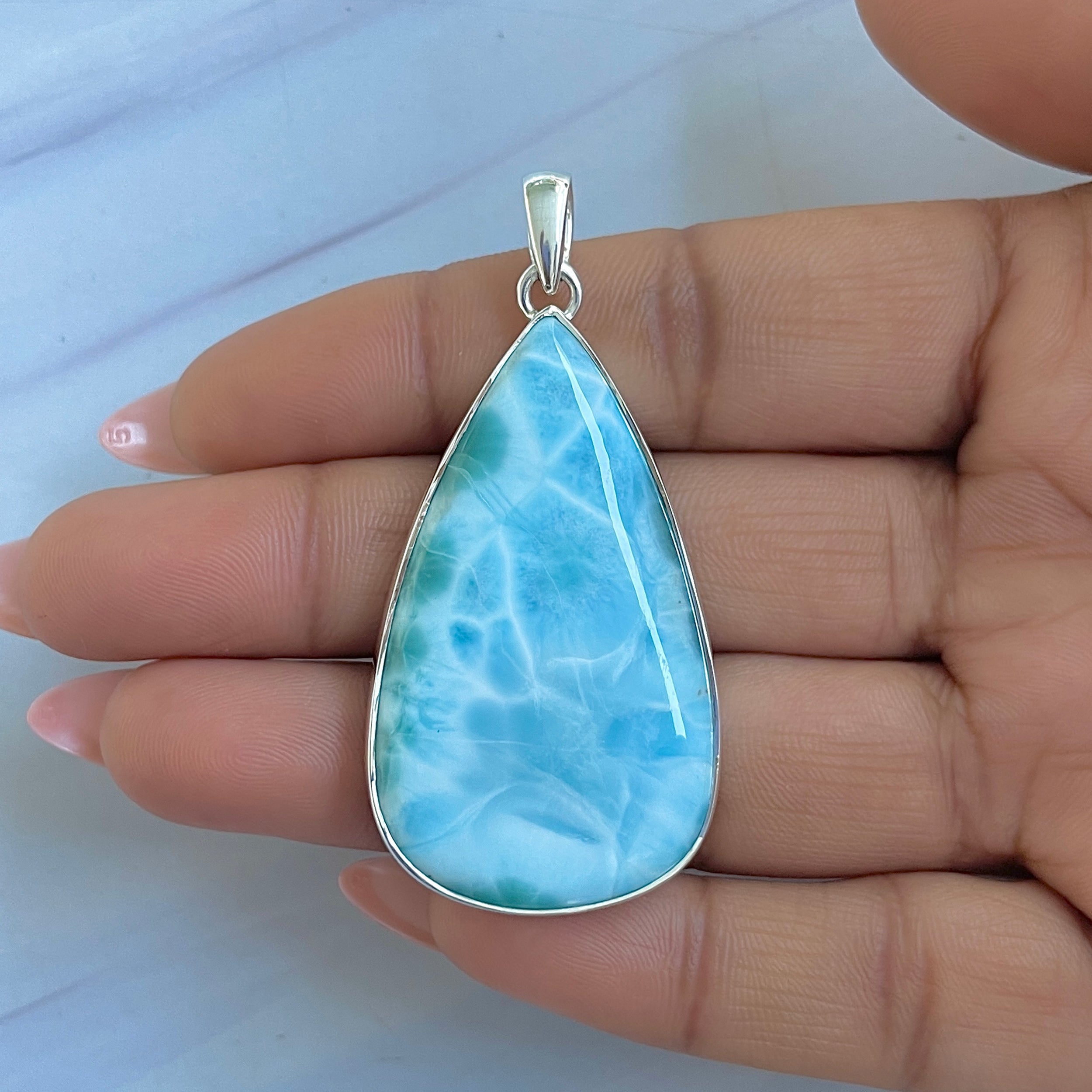 Larimar Pendant-(LAR-P-1531.)