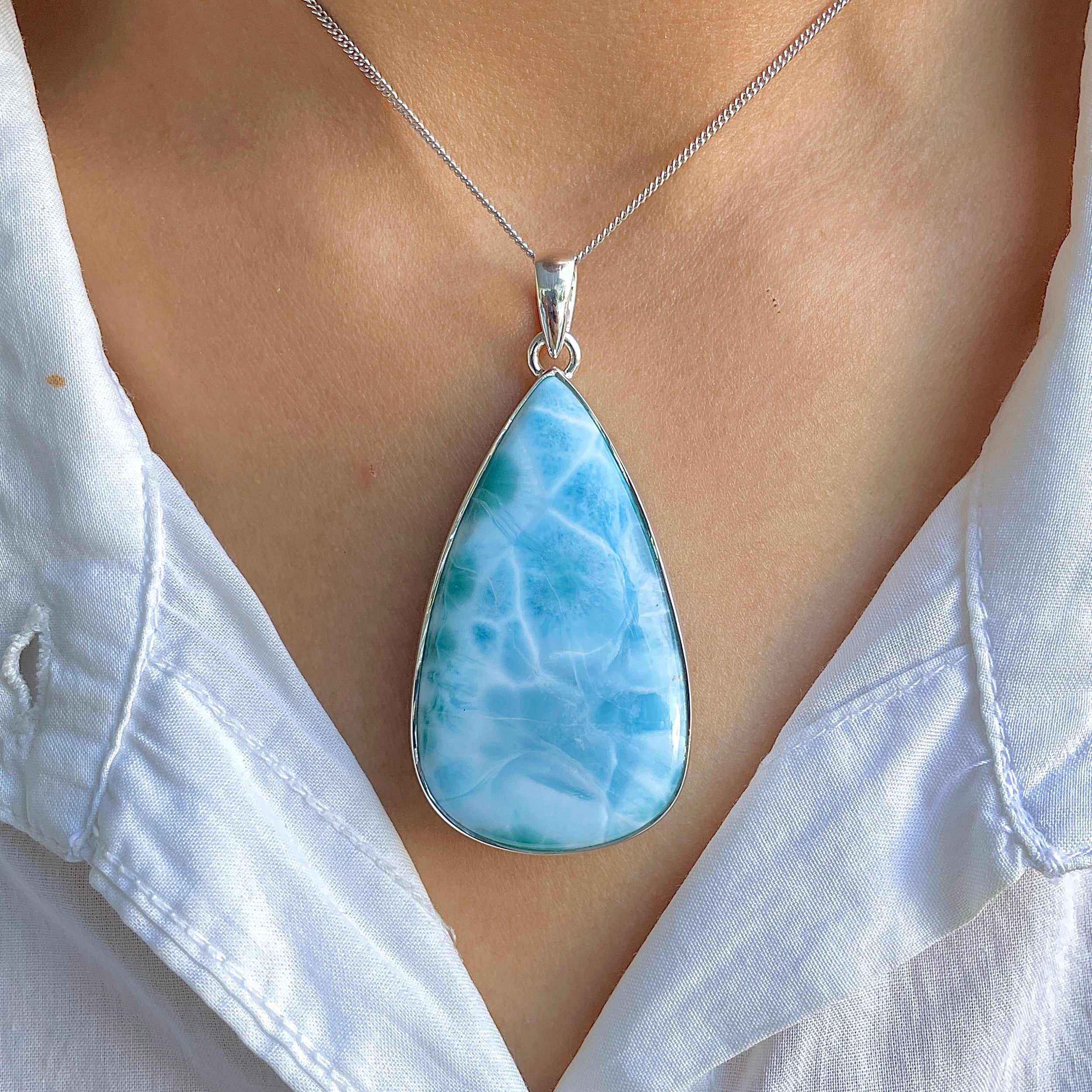 Larimar Pendant-(LAR-P-1531.)
