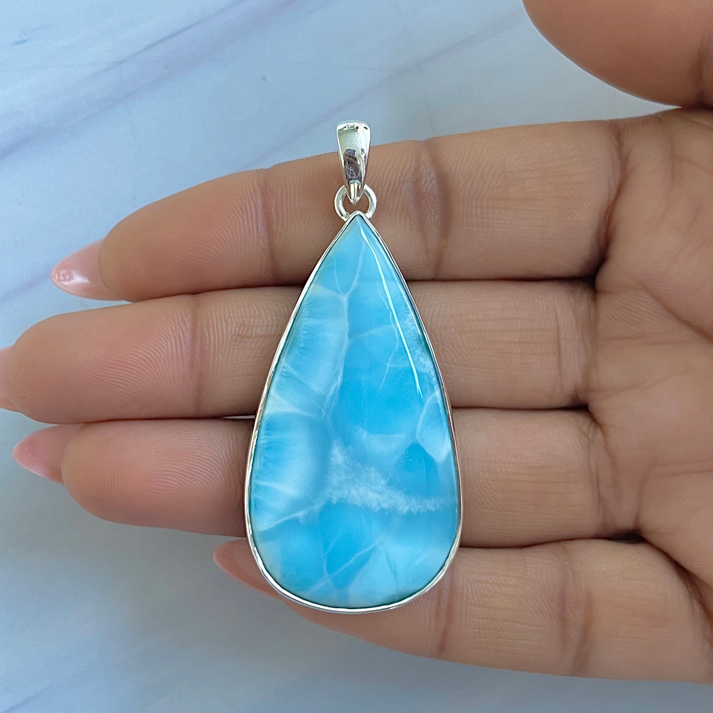 Larimar Pendant-(LAR-P-1533.)