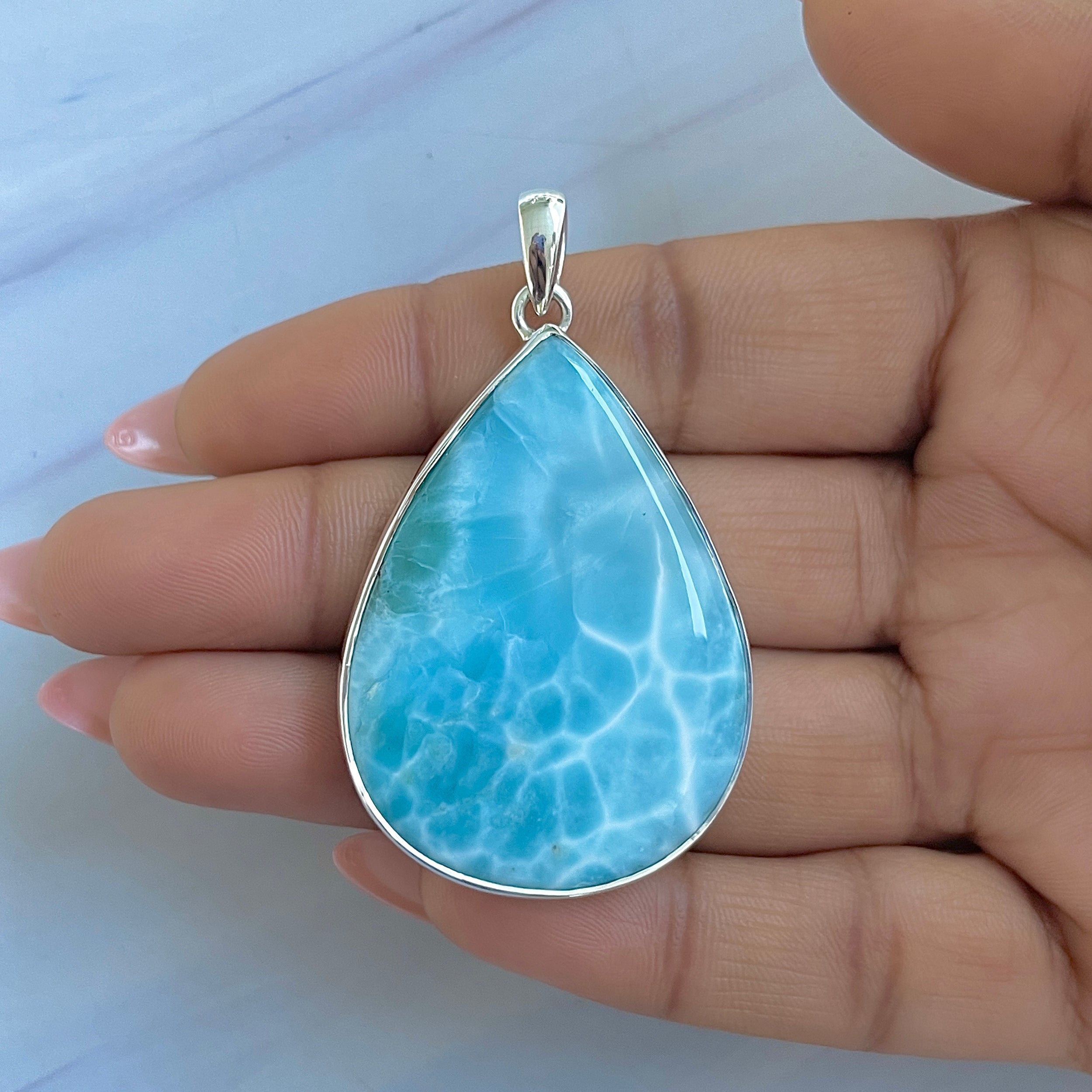 Larimar Pendant-(LAR-P-1534.)