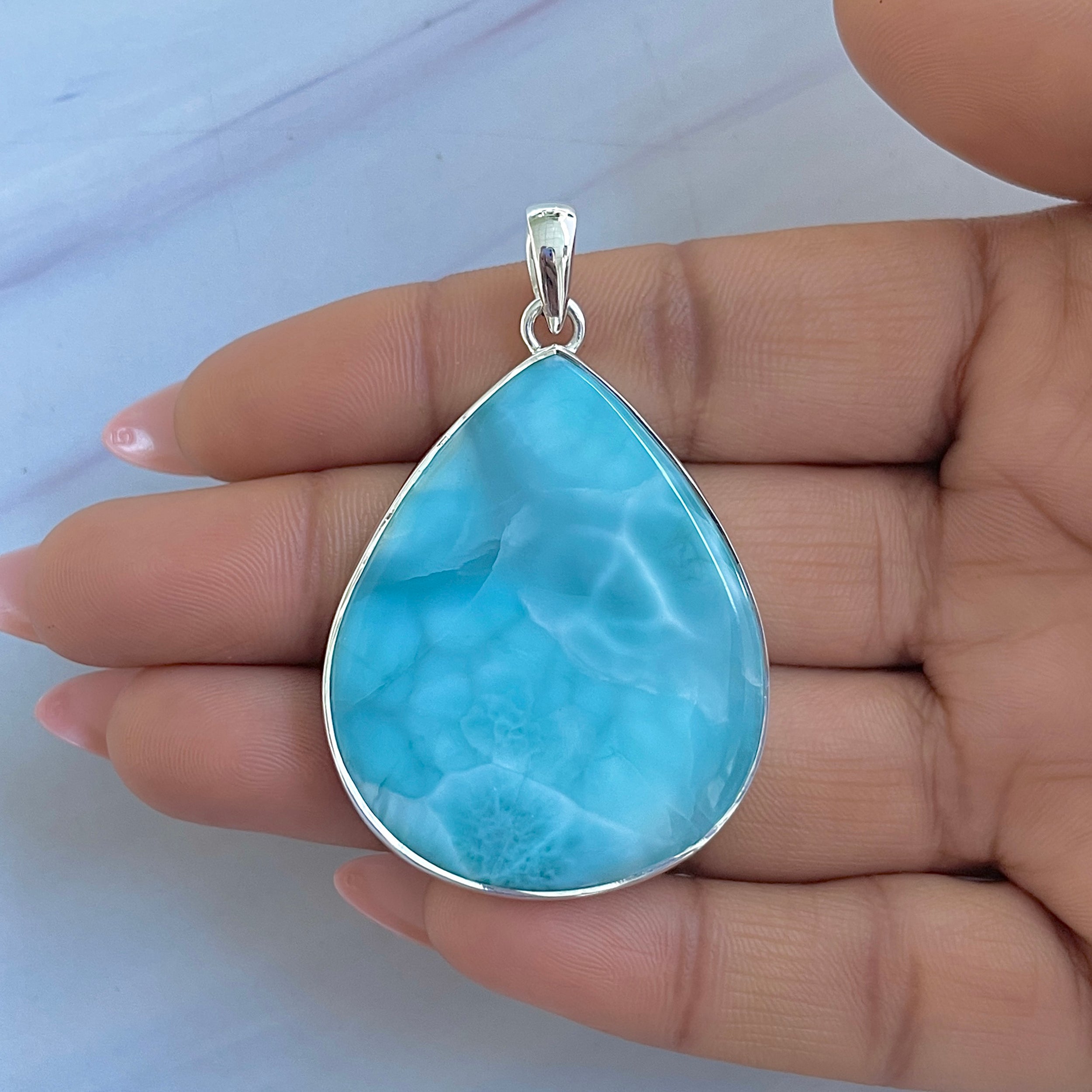 Larimar Pendant-(LAR-P-1535.)