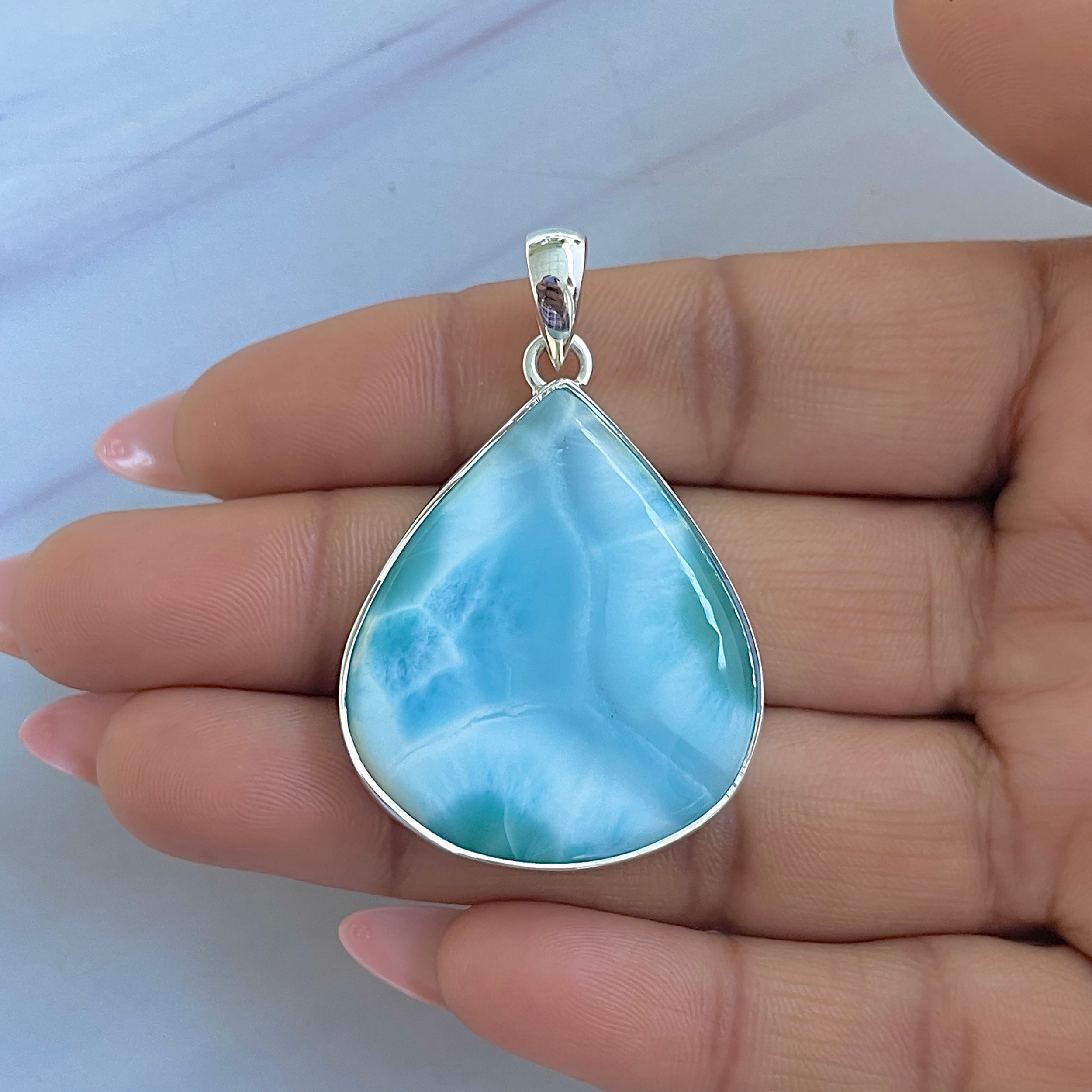 Larimar Pendant-(LAR-P-1538.)