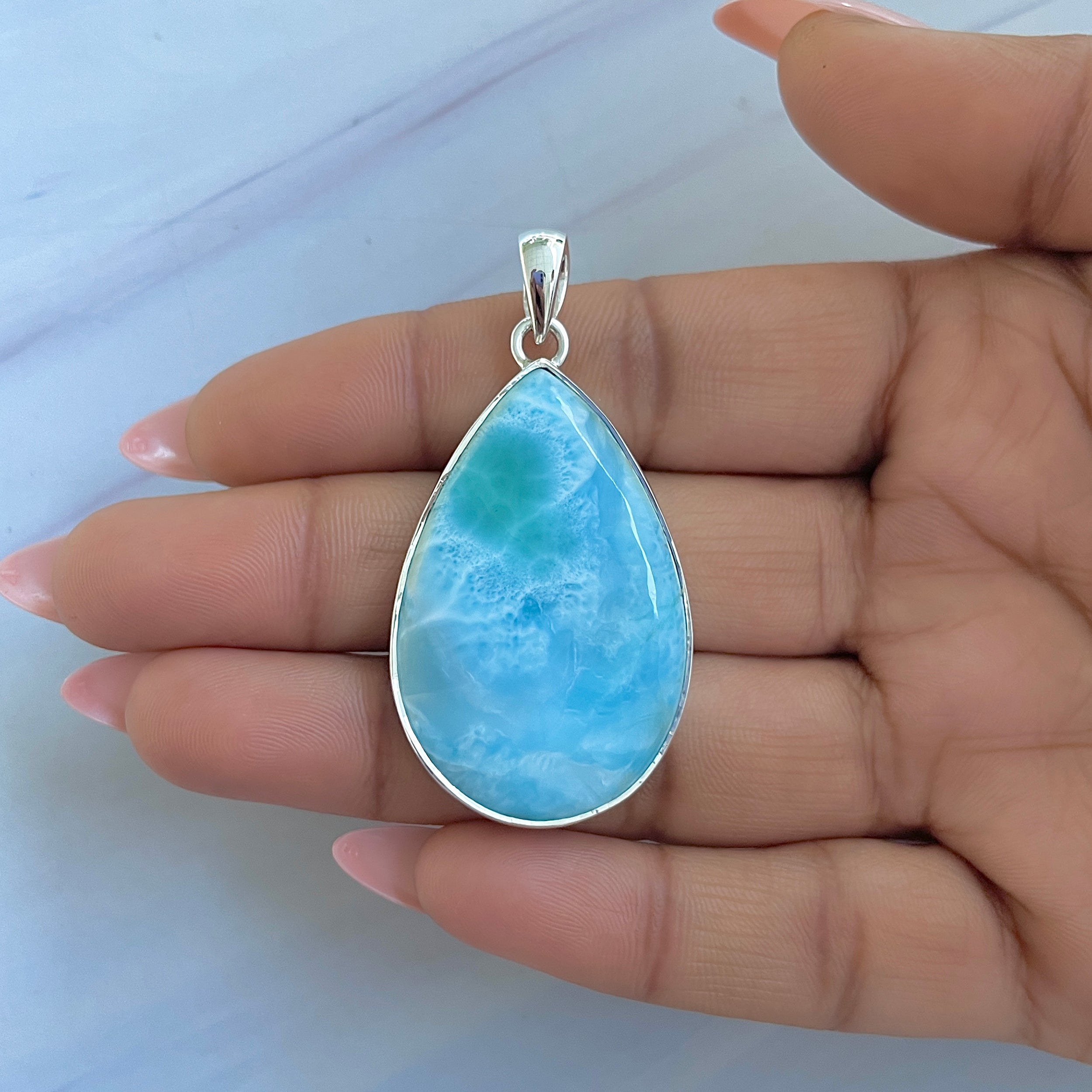 Larimar Pendant-(LAR-P-1539.)