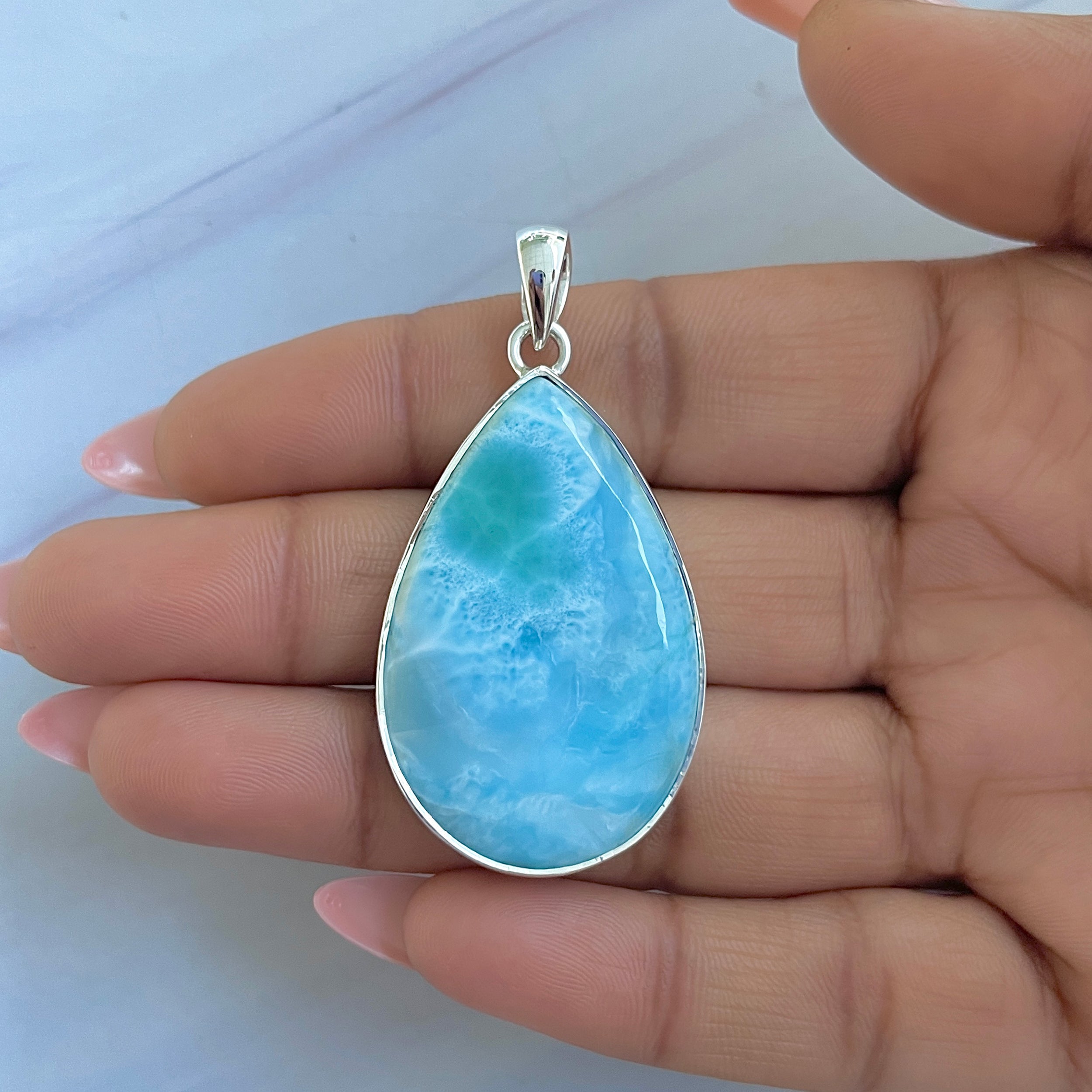 Larimar Pendant-(LAR-P-1539.)