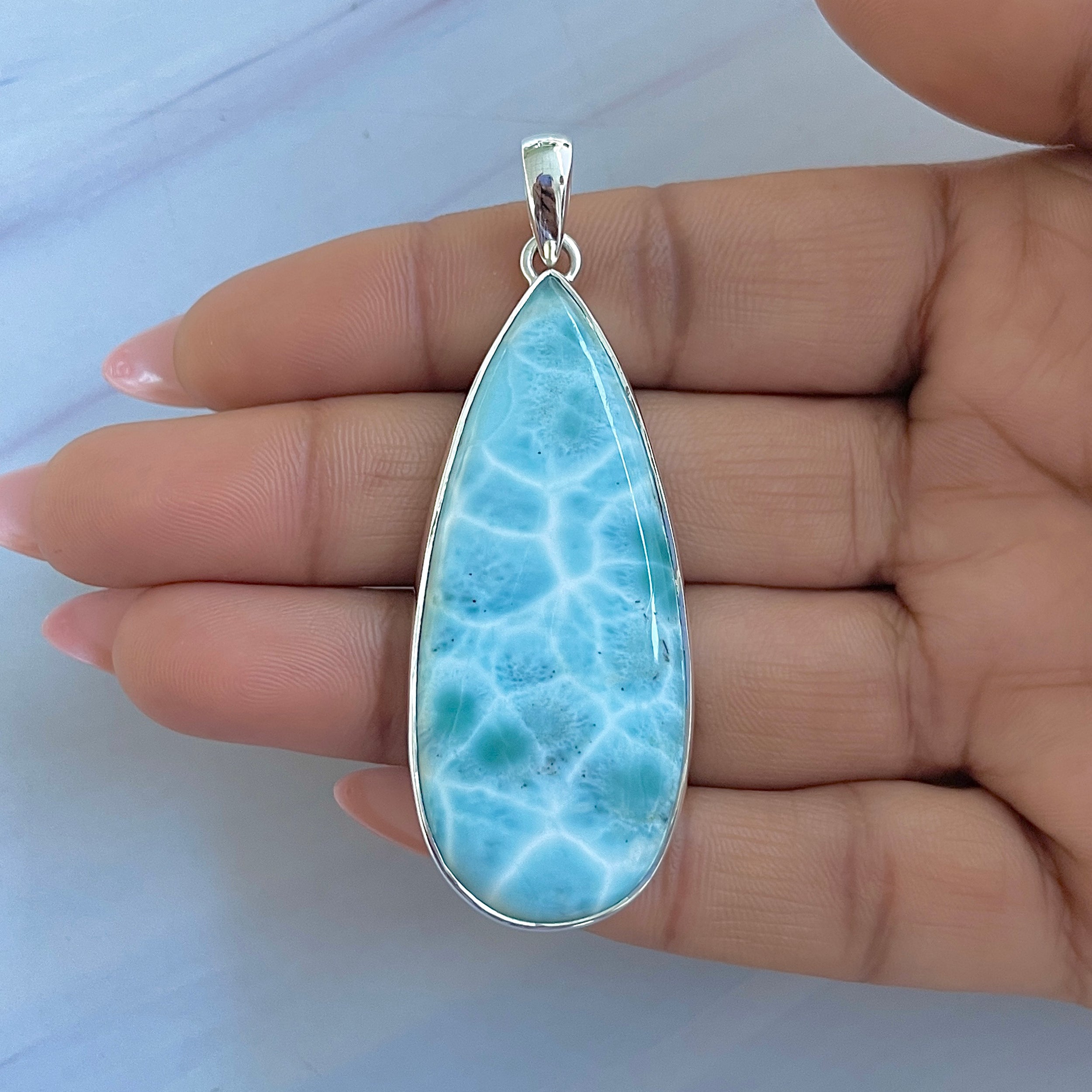 Larimar Pendant-(LAR-P-1540.)