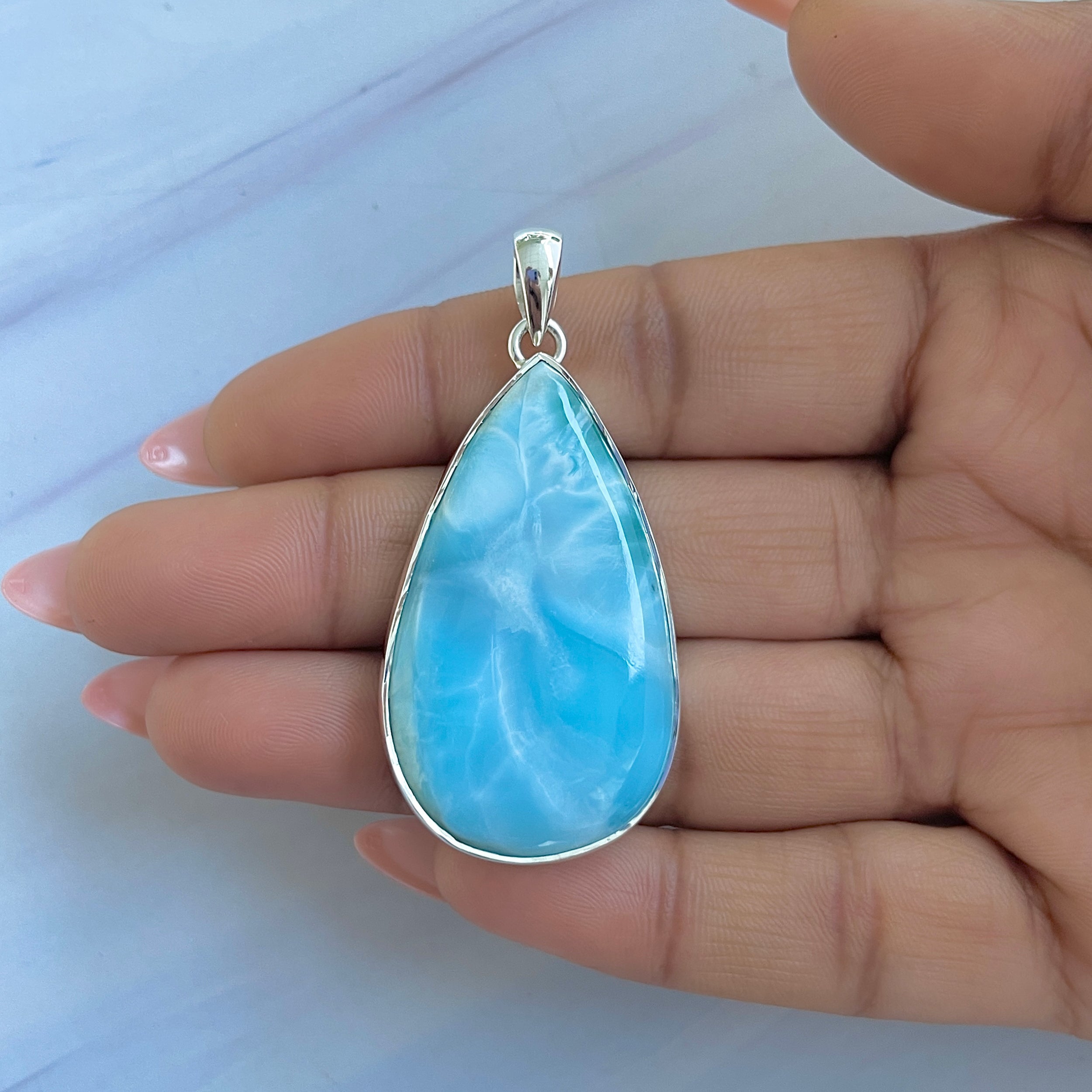 Larimar Pendant-(LAR-P-1542.)