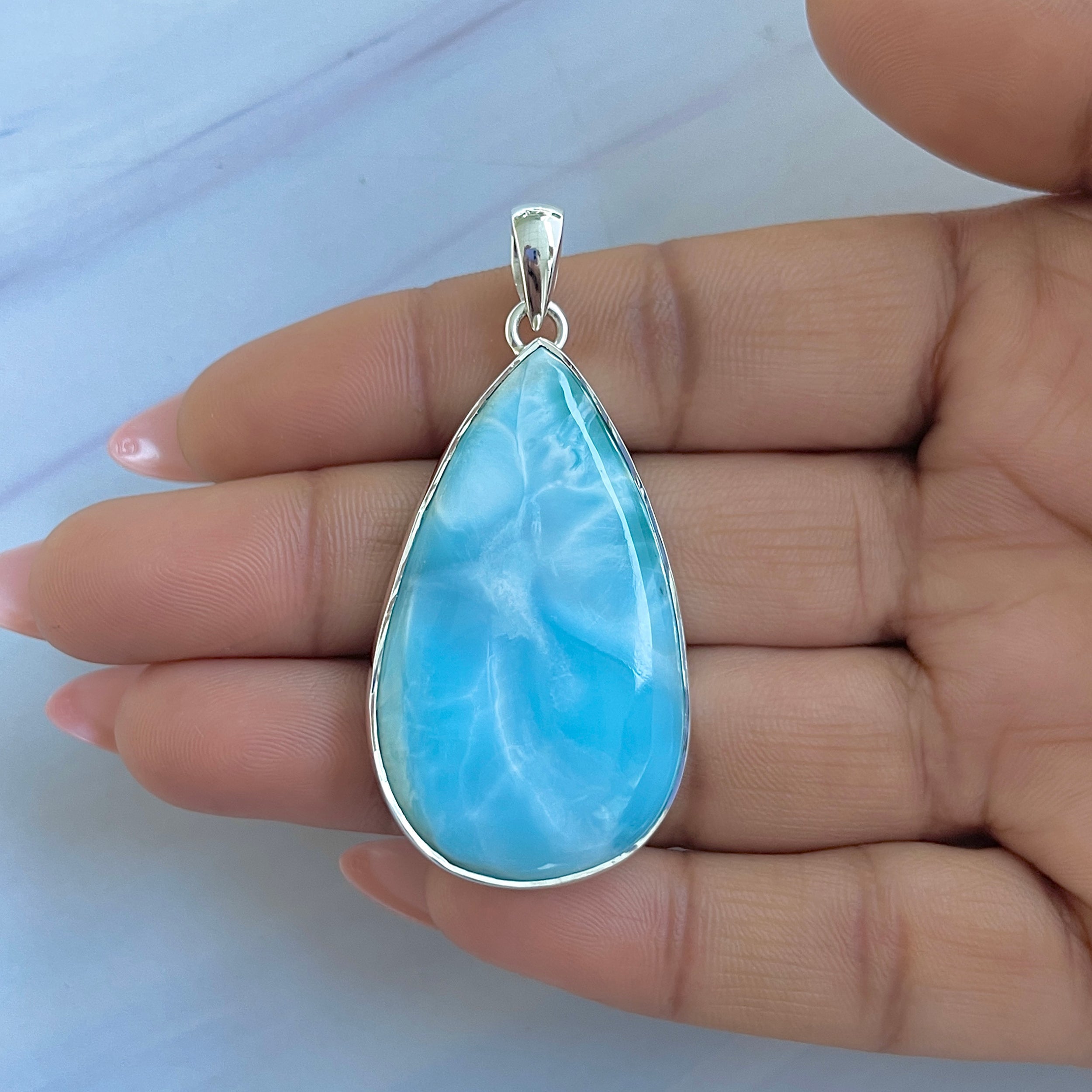 Larimar Pendant-(LAR-P-1542.)