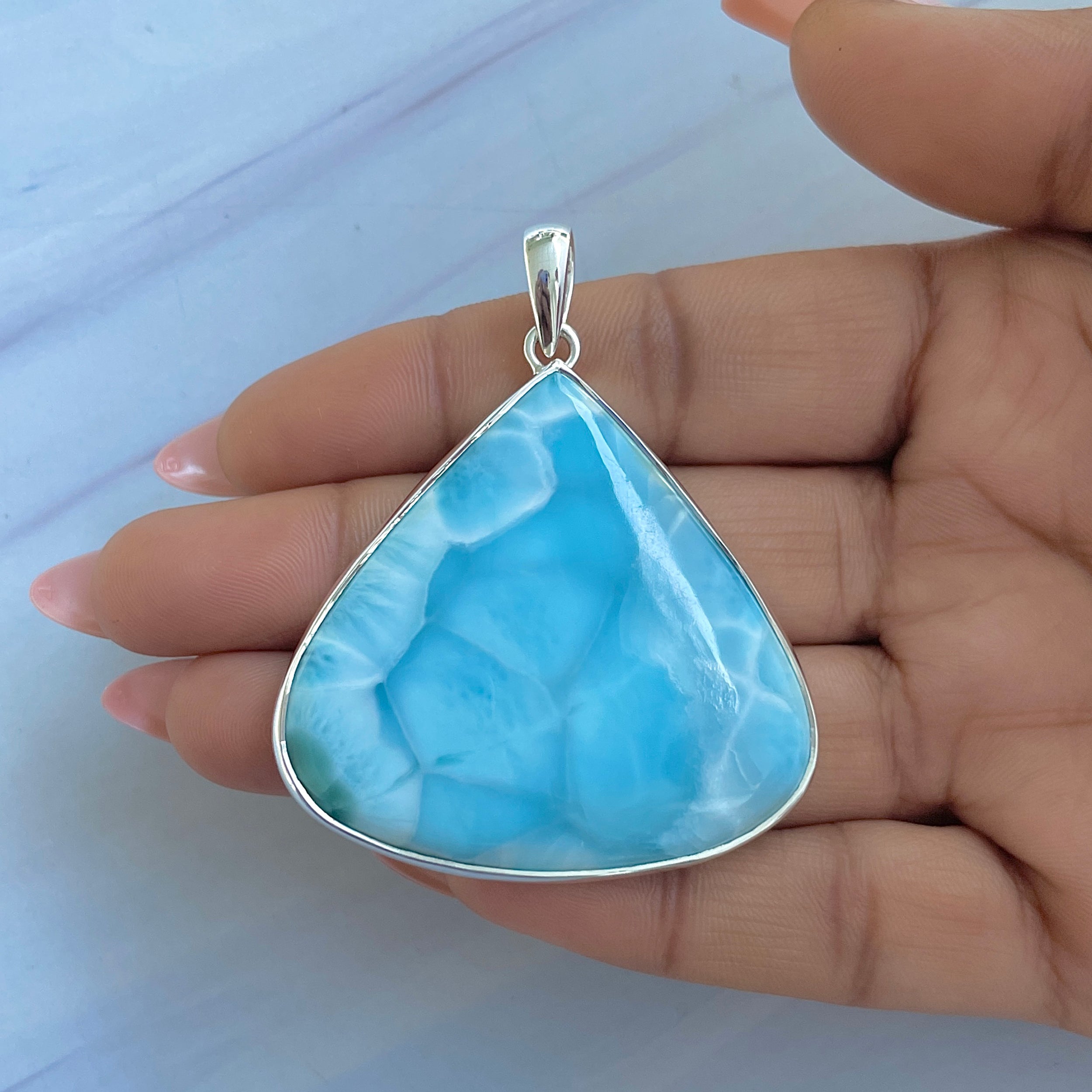 Larimar Pendant-(LAR-P-1543.)