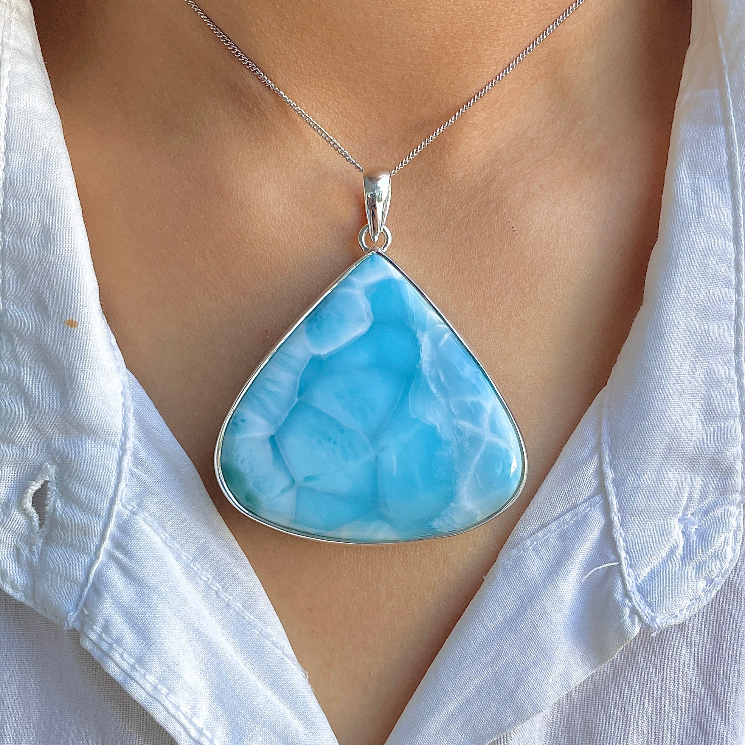 Larimar Pendant-(LAR-P-1543.)