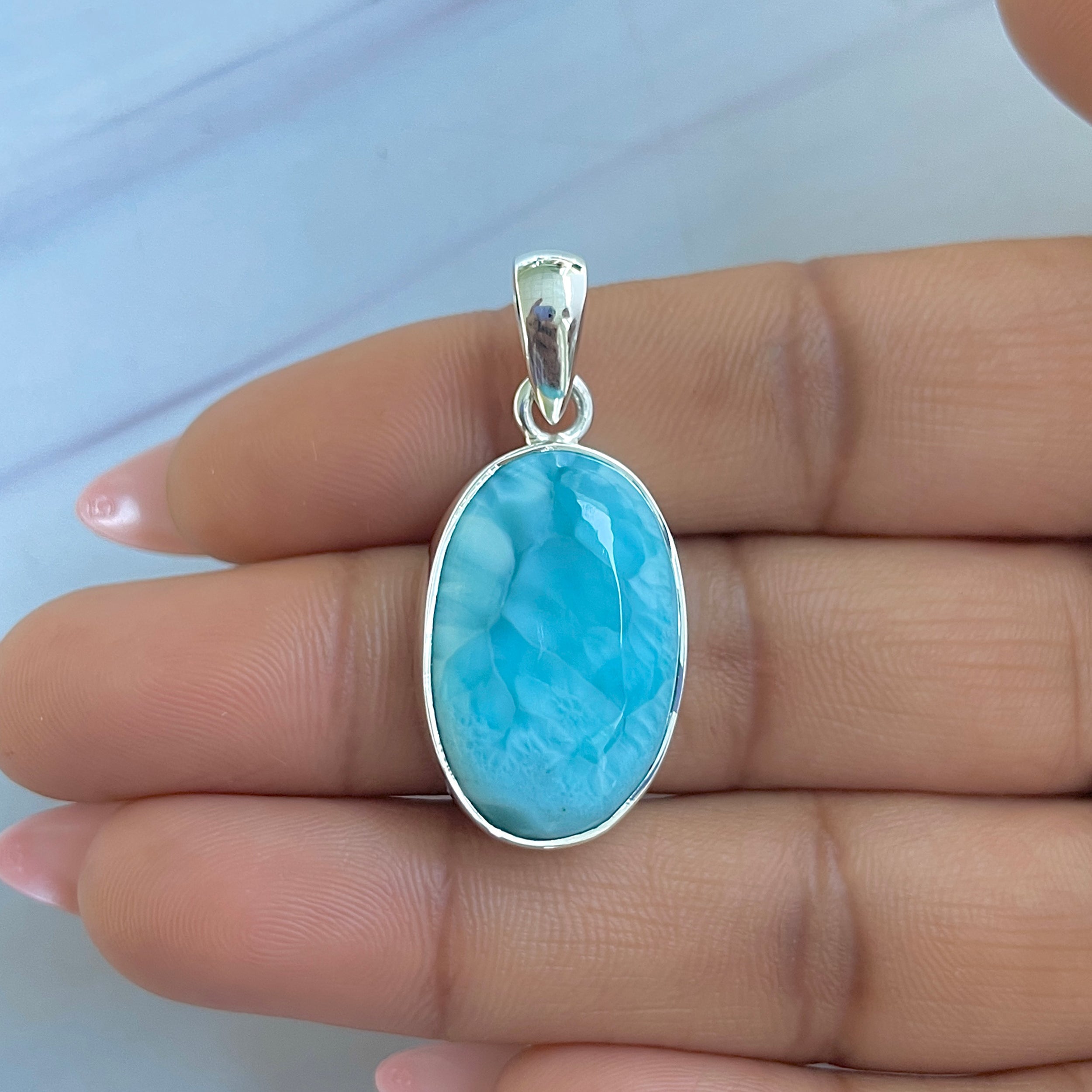 Larimar Pendant-(LAR-P-1545.)