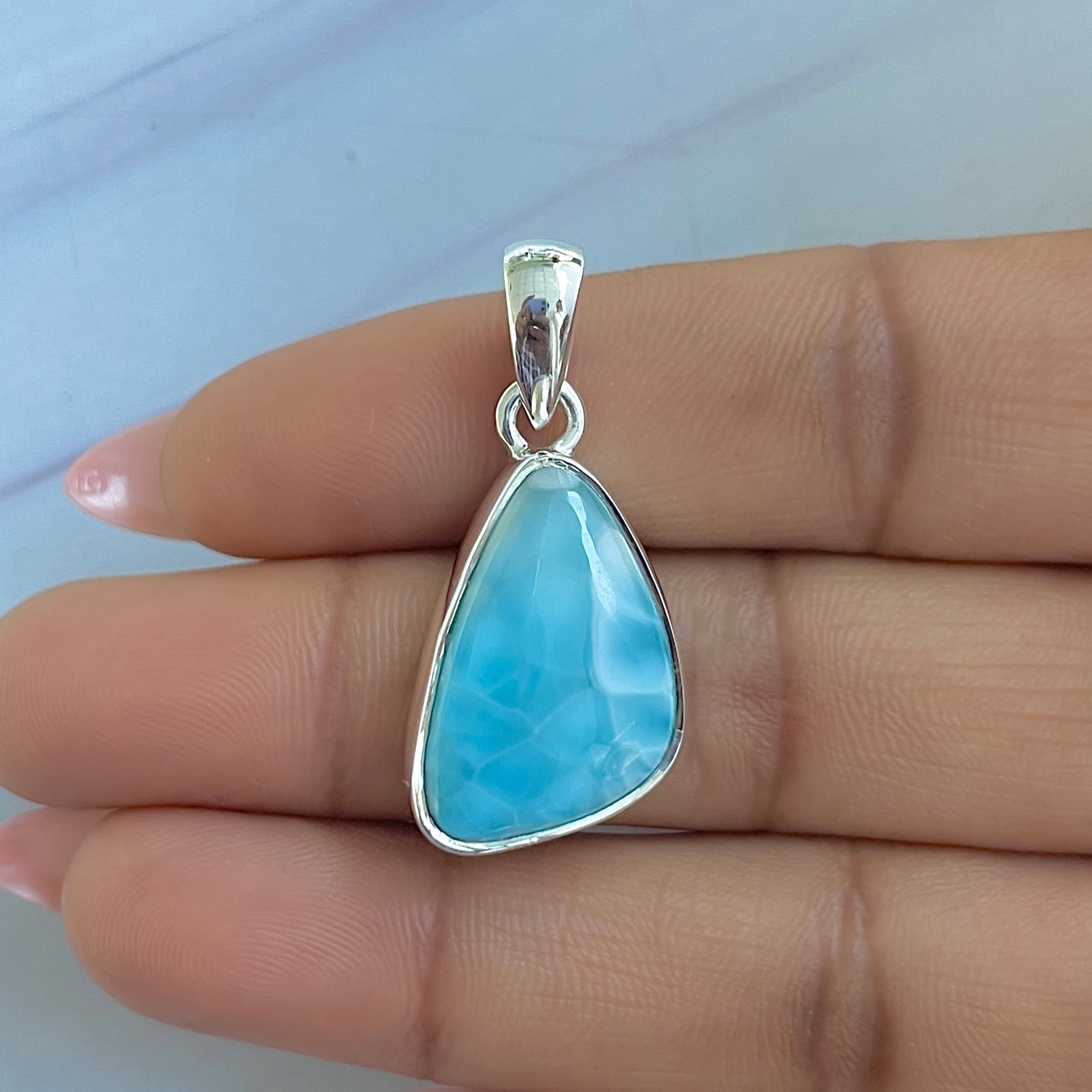 Larimar Pendant-(LAR-P-1546.)