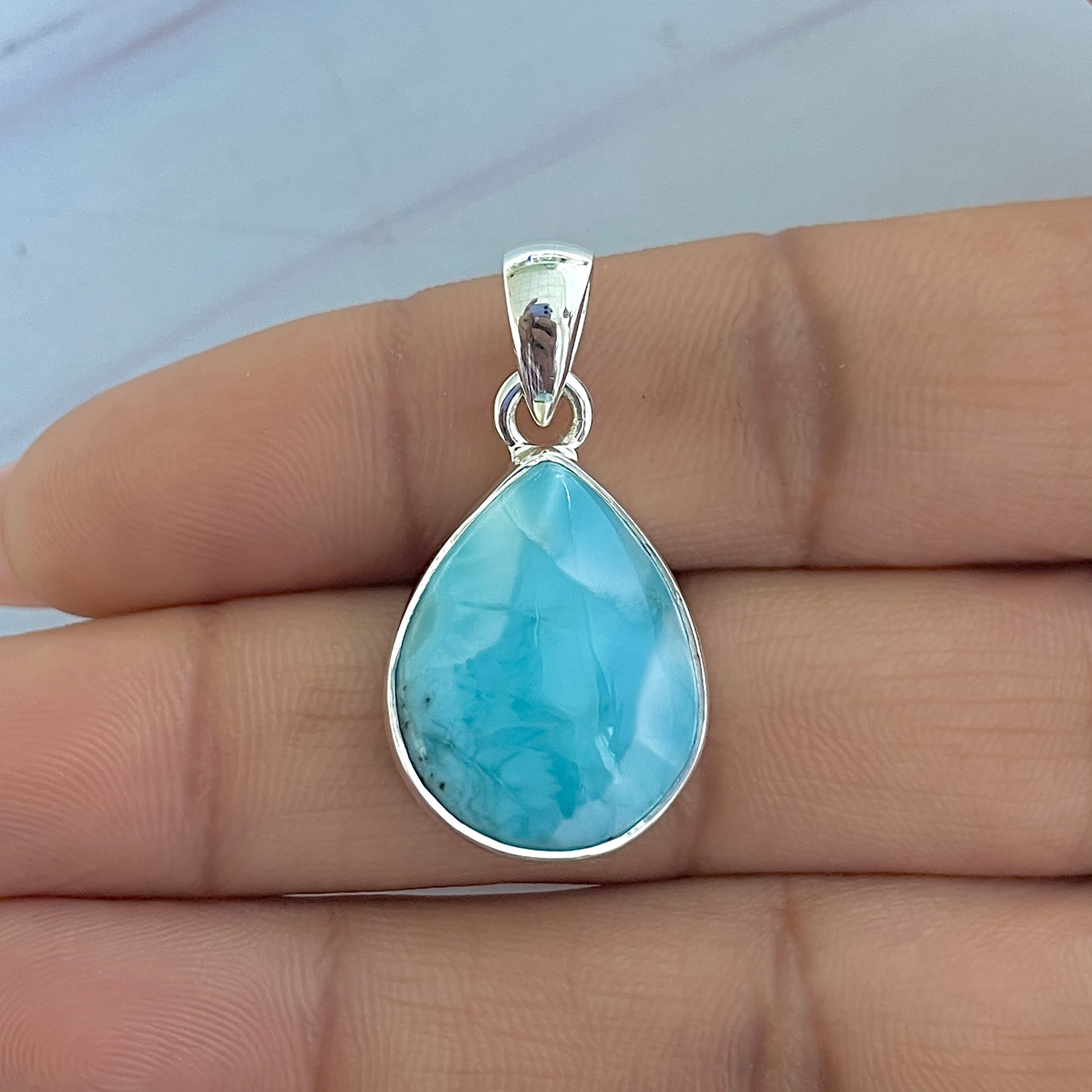 Larimar Pendant-(LAR-P-1547.)