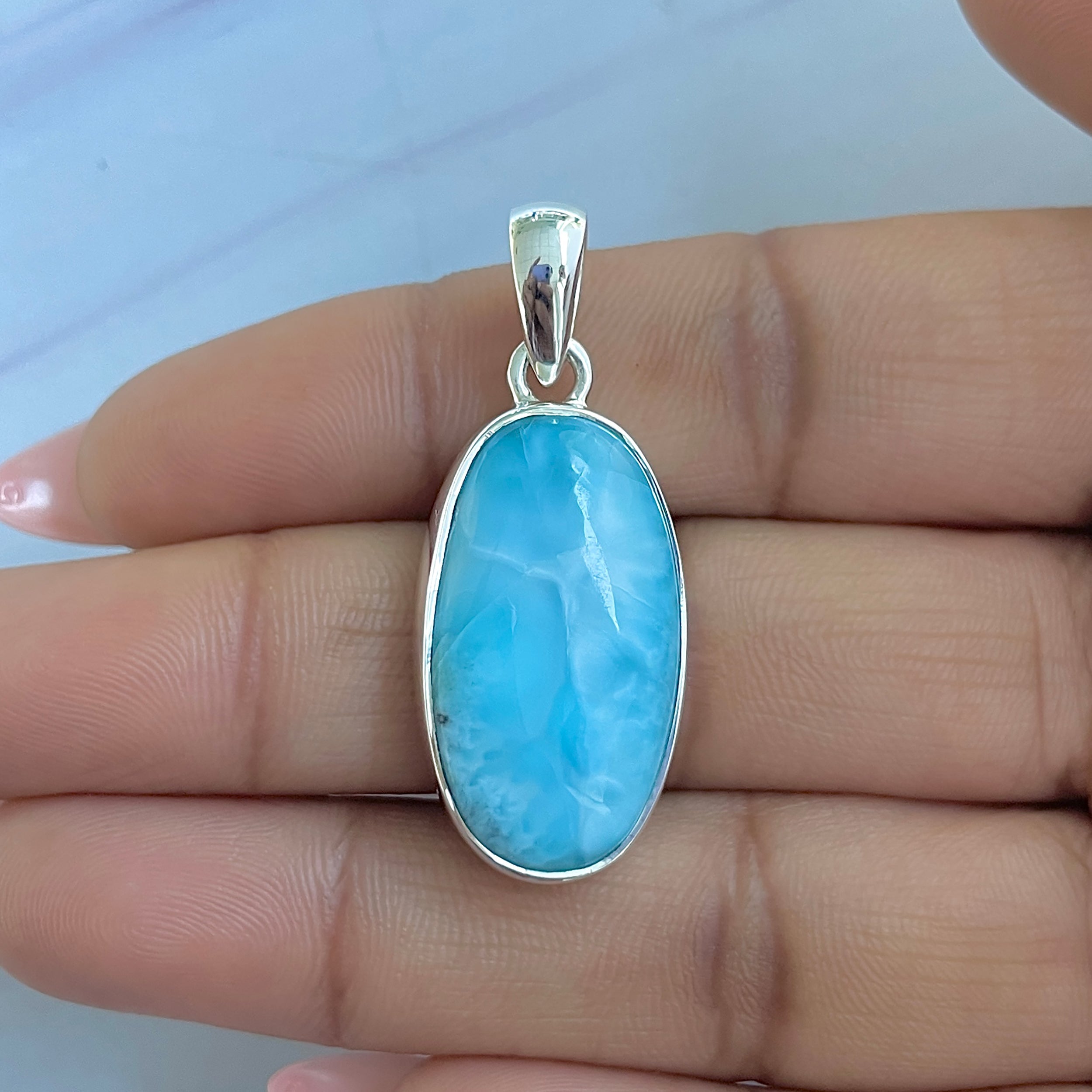 Larimar Pendant-(LAR-P-1548.)