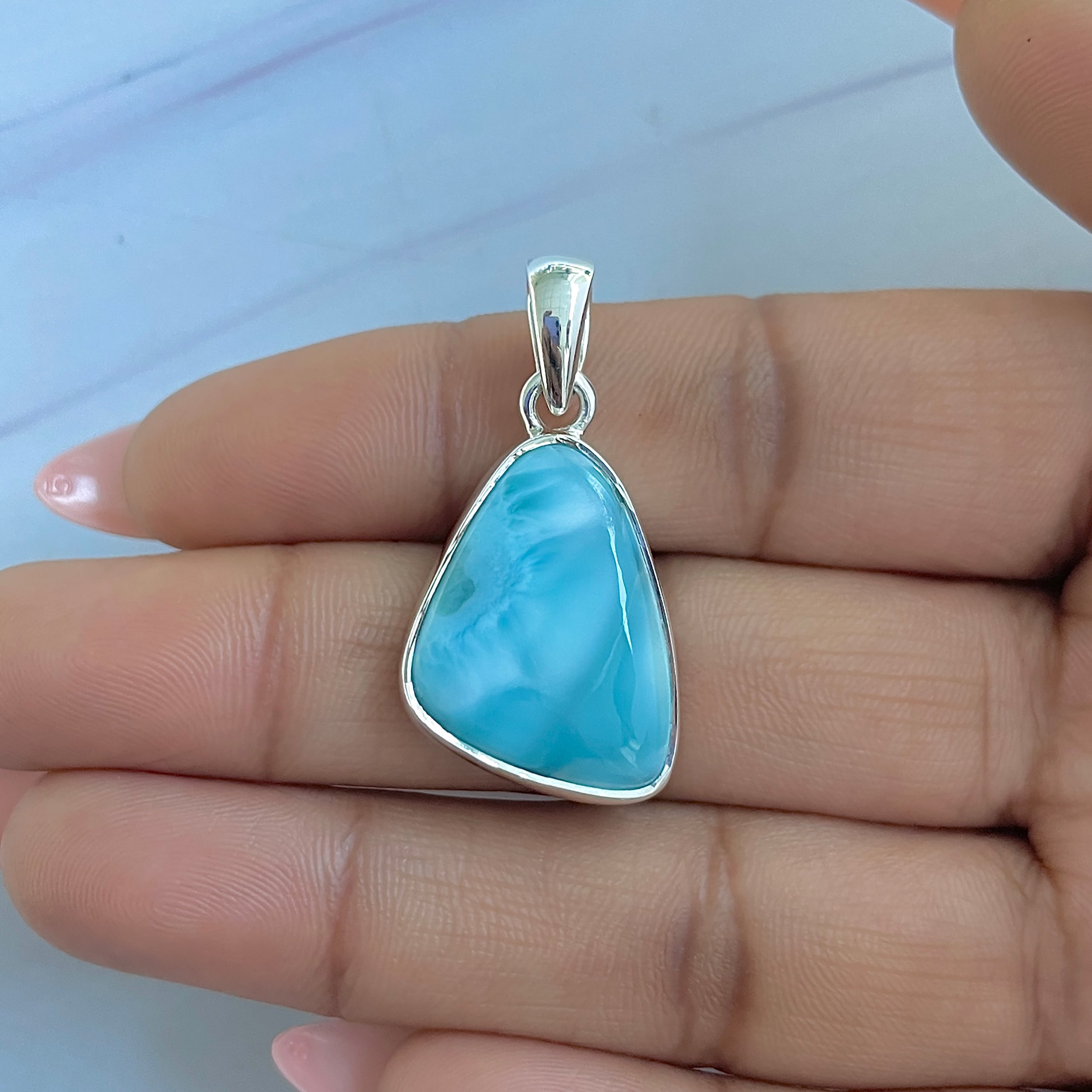 Larimar Pendant-(LAR-P-1549.)