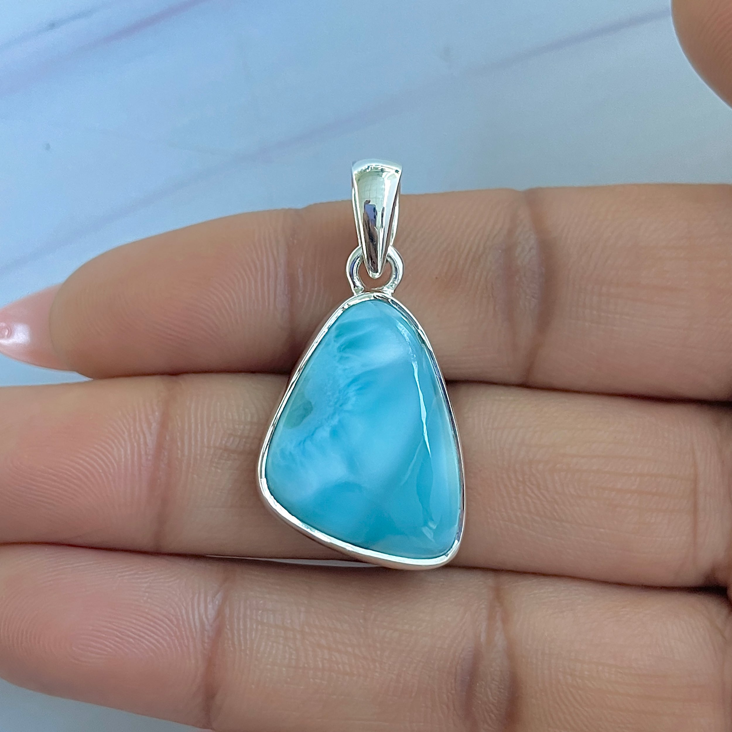 Larimar Pendant-(LAR-P-1549.)