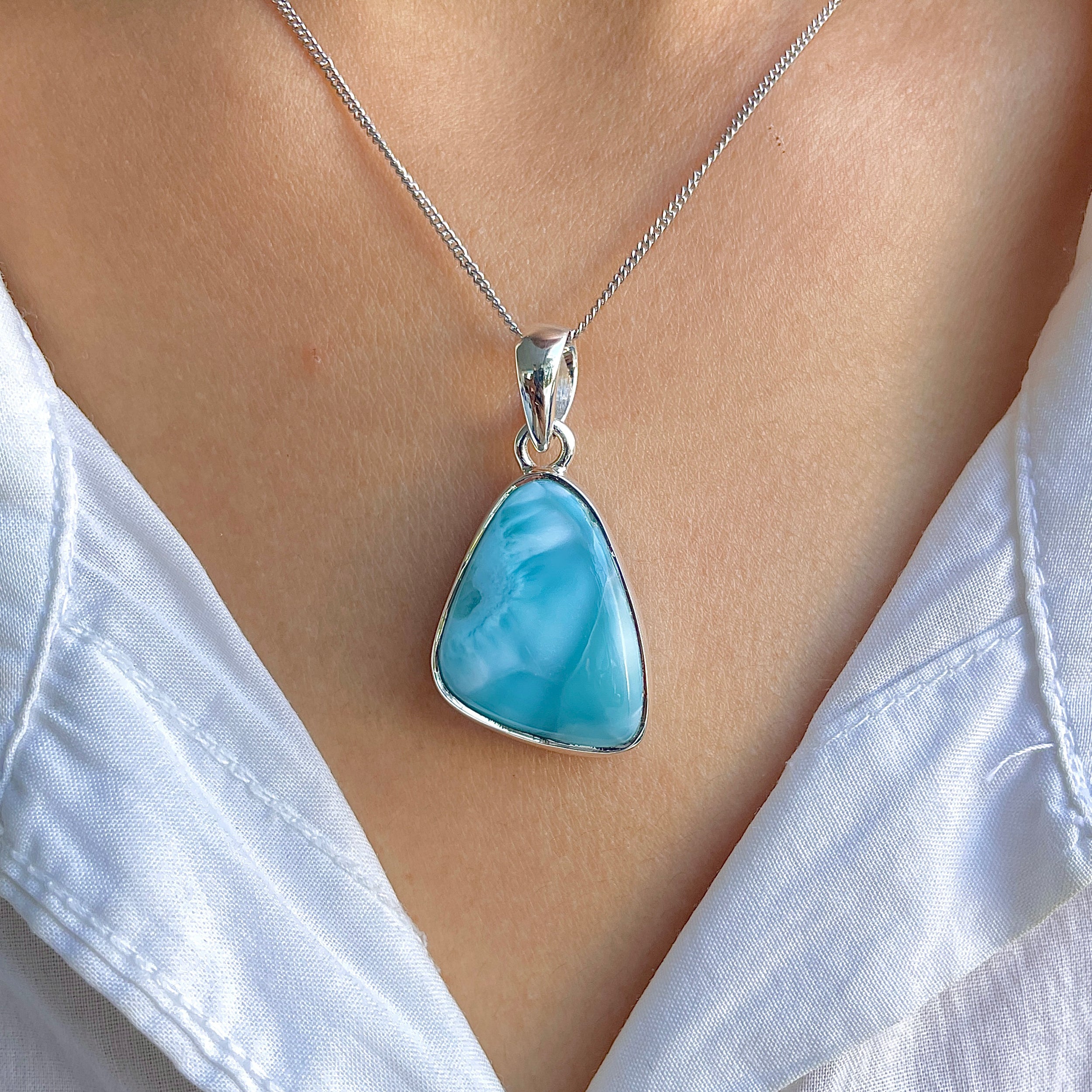 Larimar Pendant-(LAR-P-1549.)
