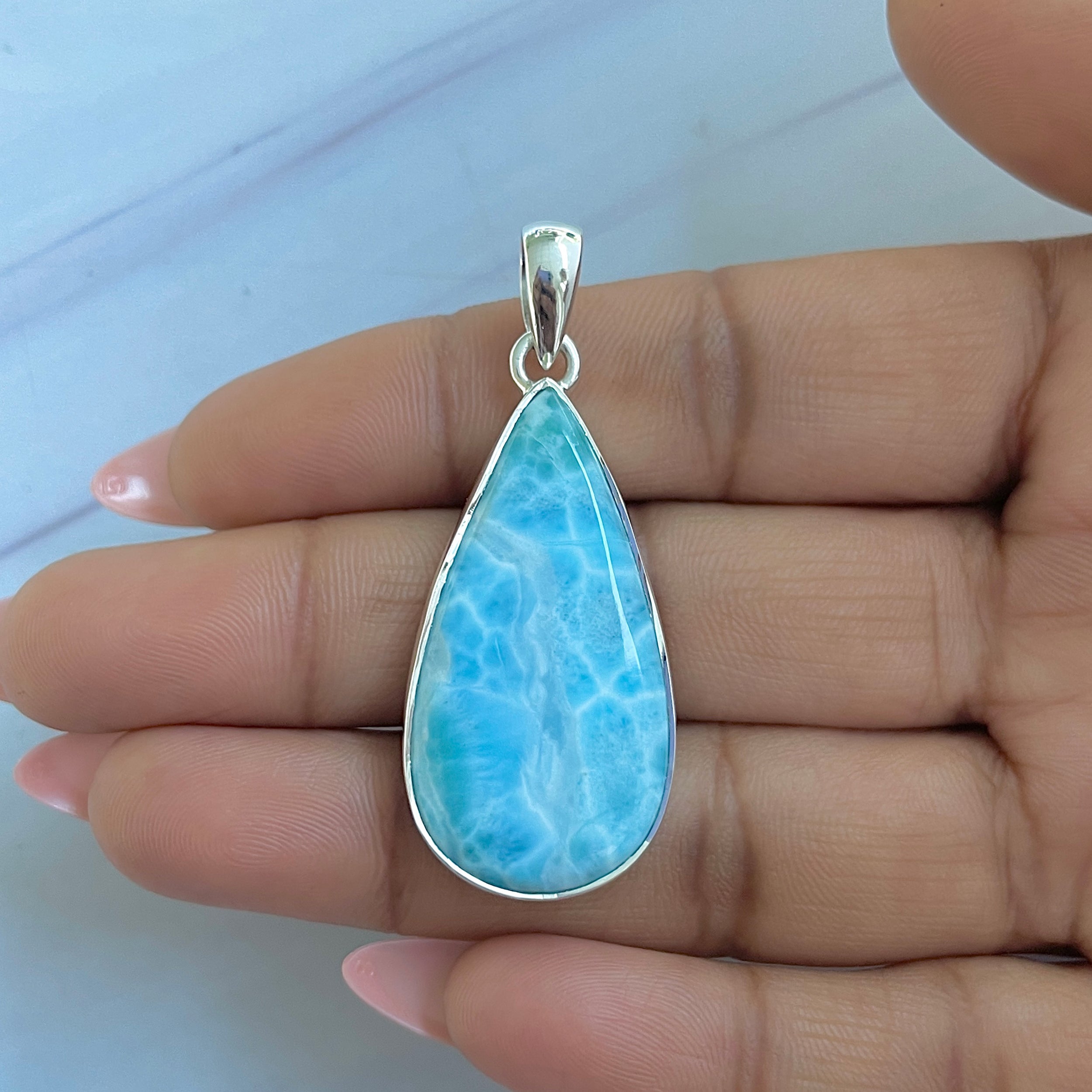 Larimar Pendant-(LAR-P-1550.)