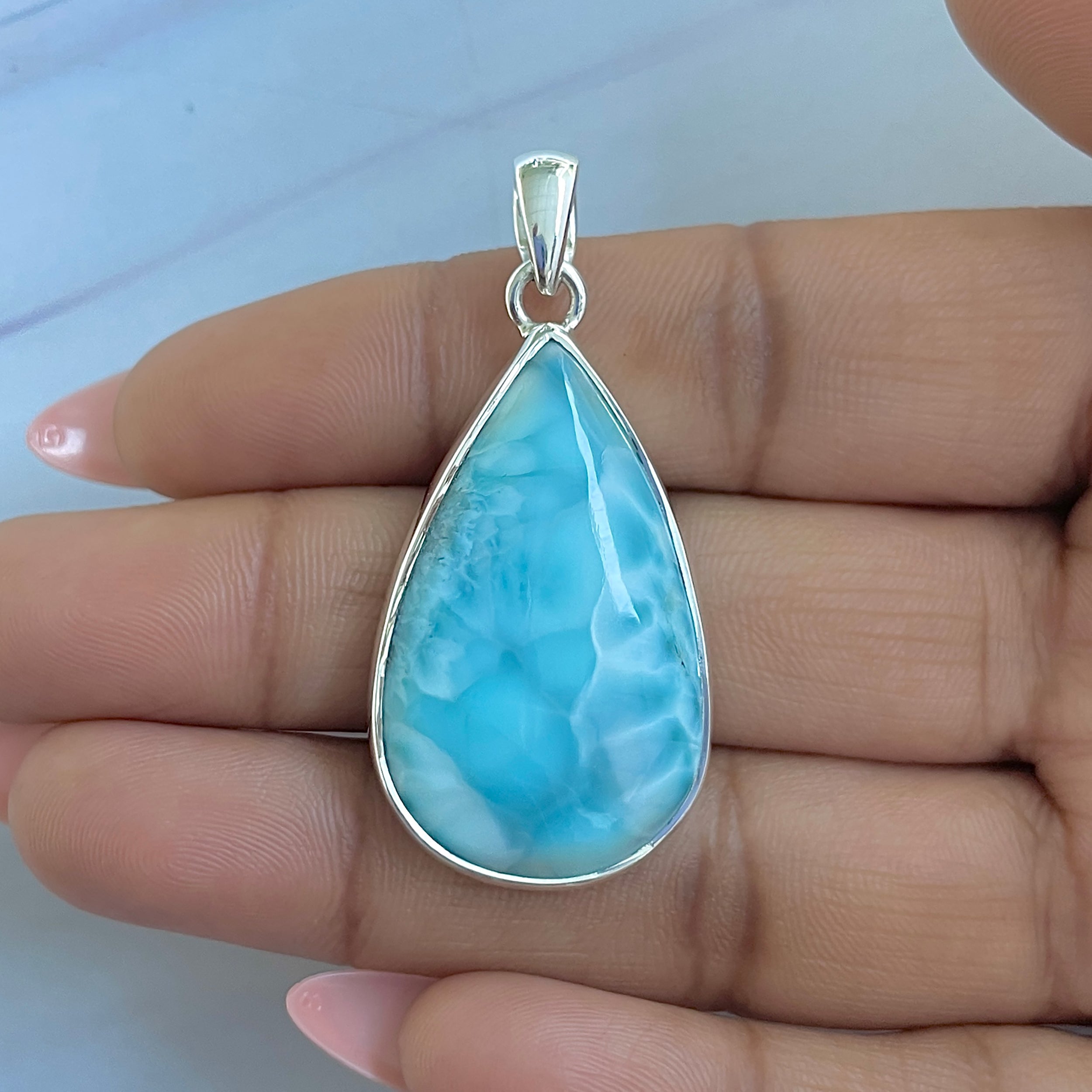 Larimar Pendant-(LAR-P-1551.)