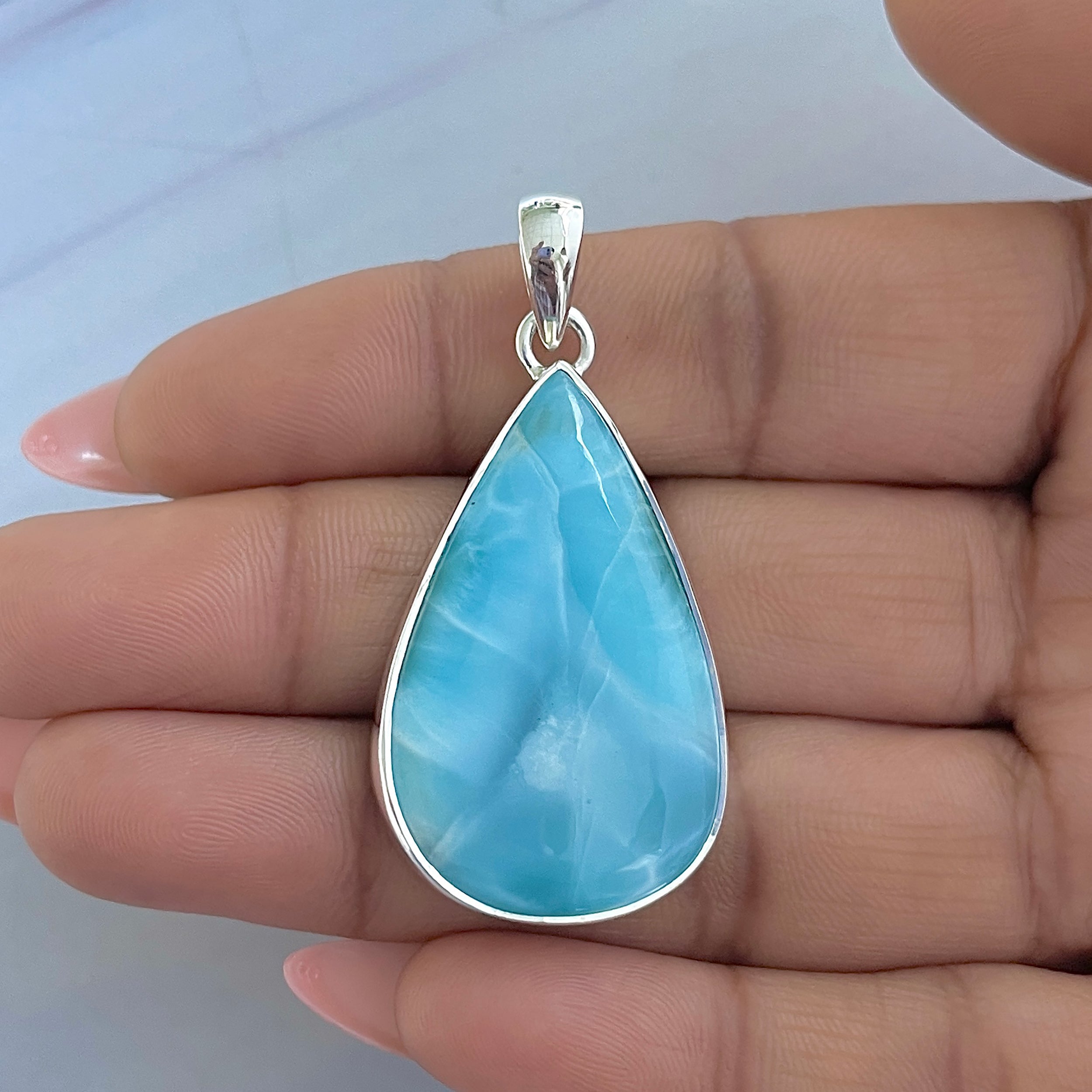 Larimar Pendant-(LAR-P-1555.)