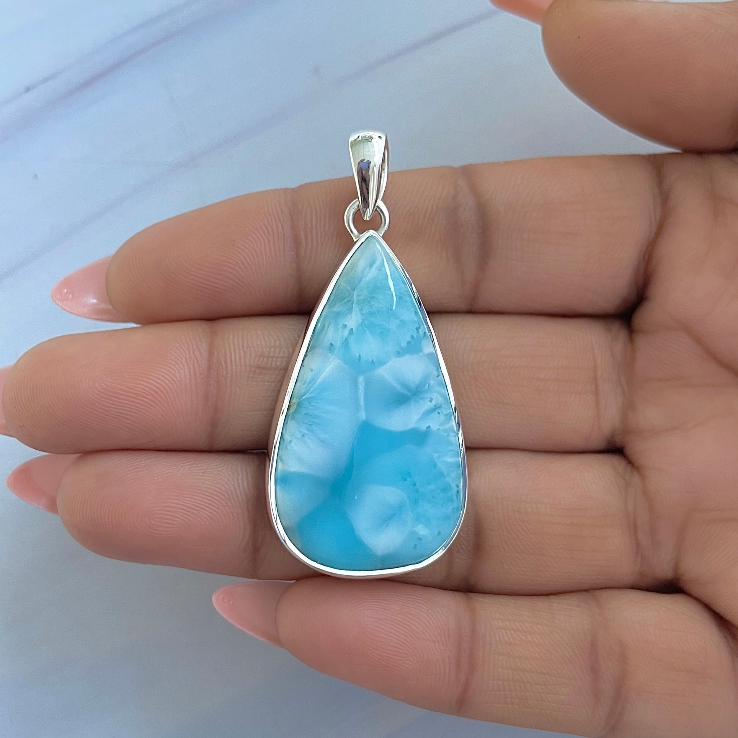 Larimar Pendant-(LAR-P-1556.)