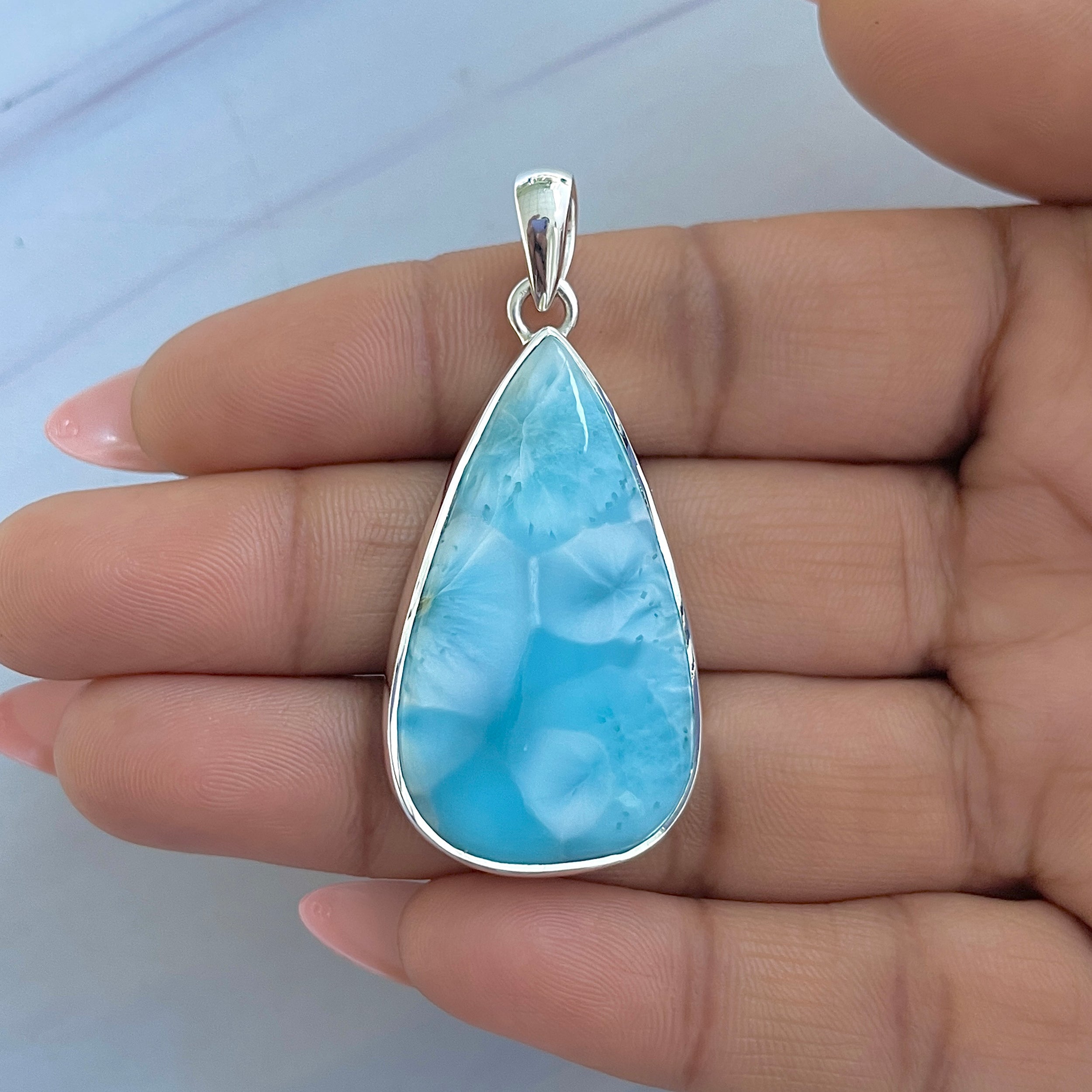 Larimar Pendant-(LAR-P-1556.)