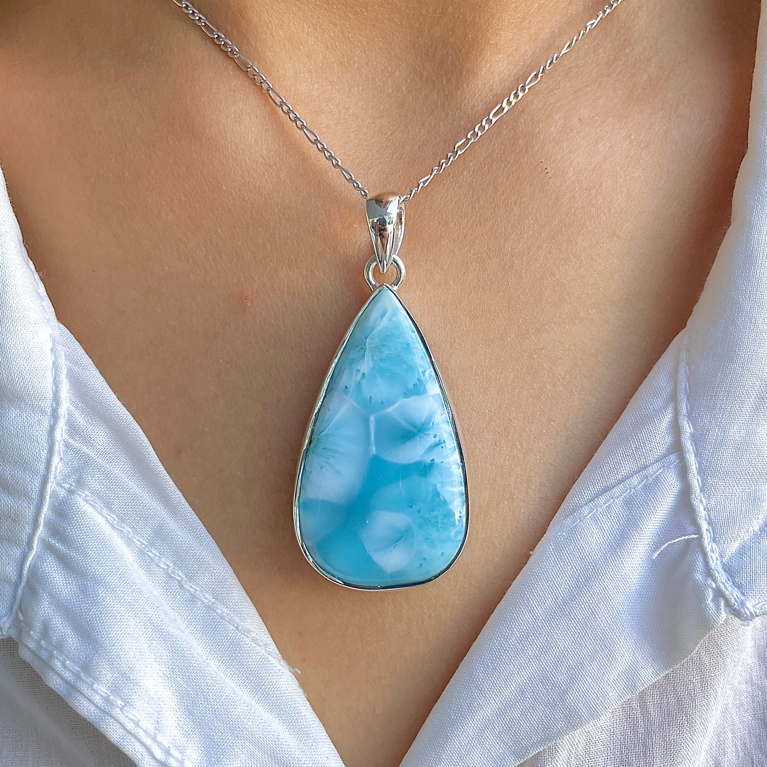 Larimar Pendant-(LAR-P-1556.)