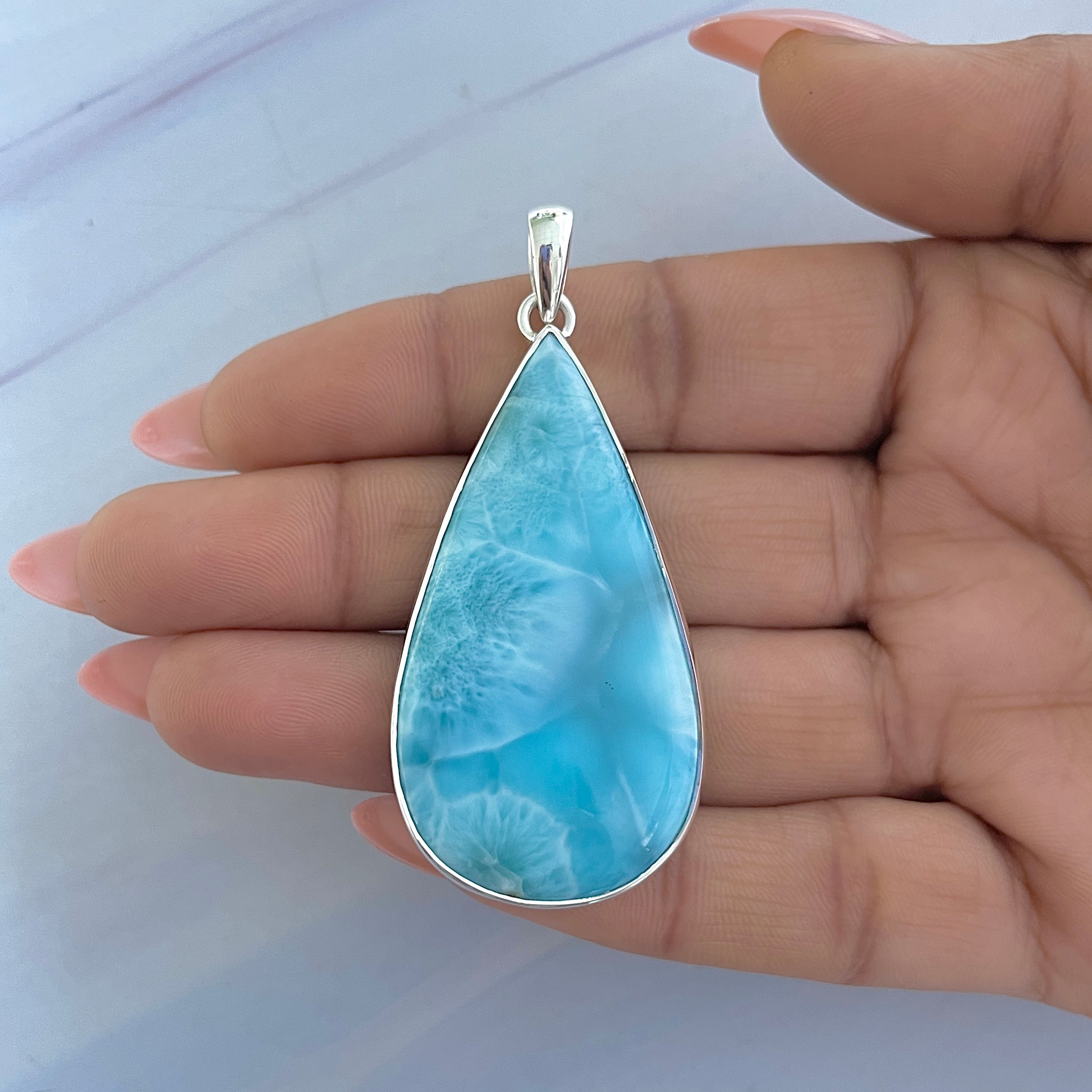 Larimar Pendant-(LAR-P-1557.)
