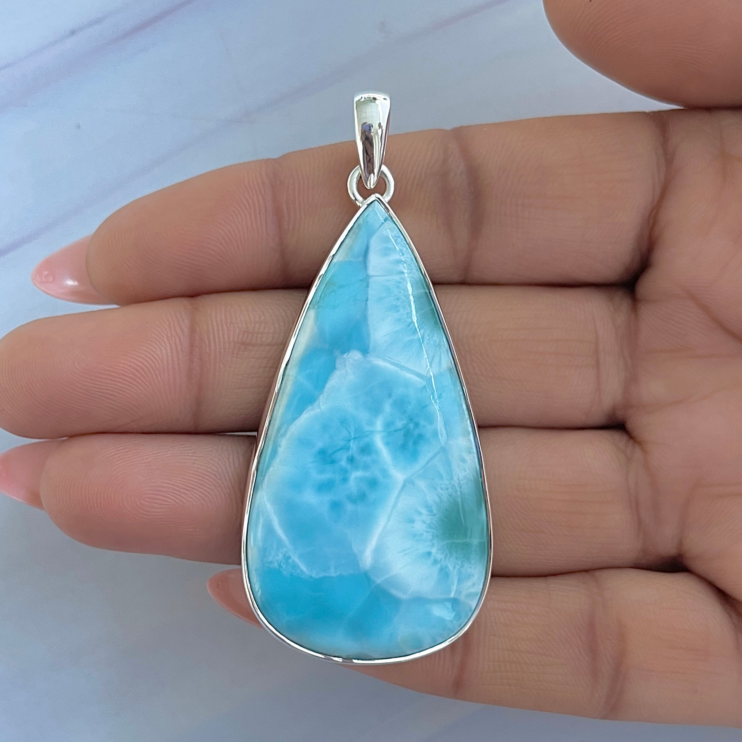 Larimar Pendant-(LAR-P-1558.)