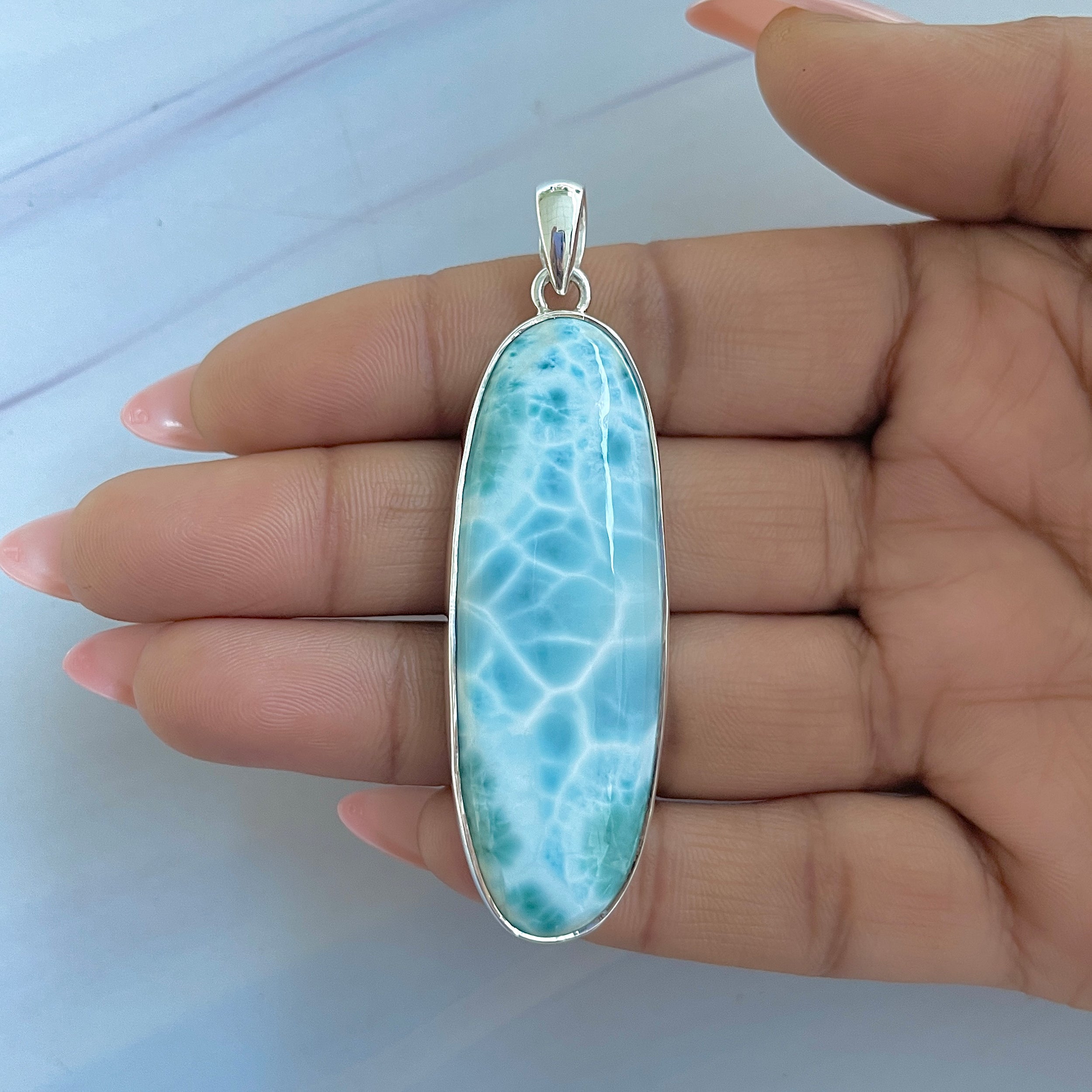 Larimar Pendant-(LAR-P-1559.)
