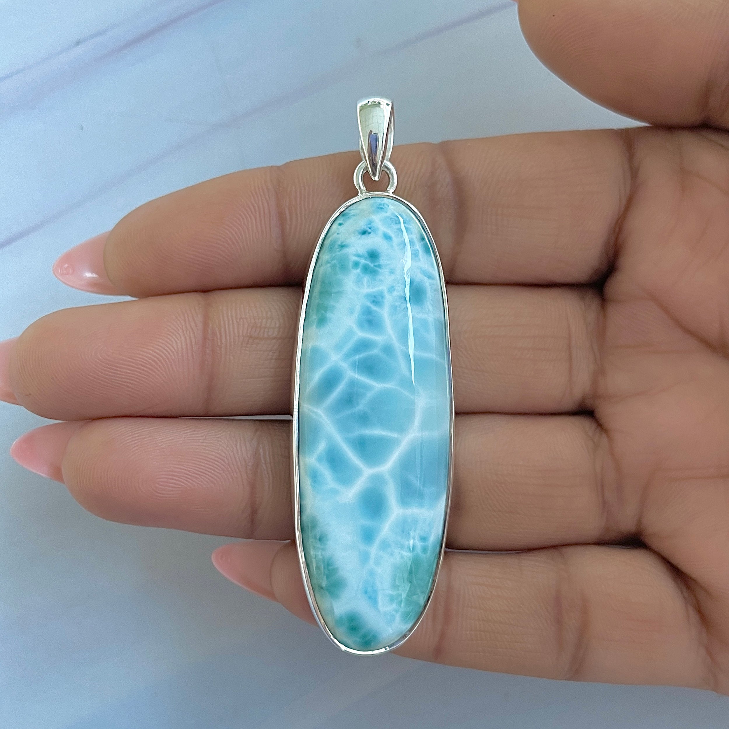 Larimar Pendant-(LAR-P-1559.)