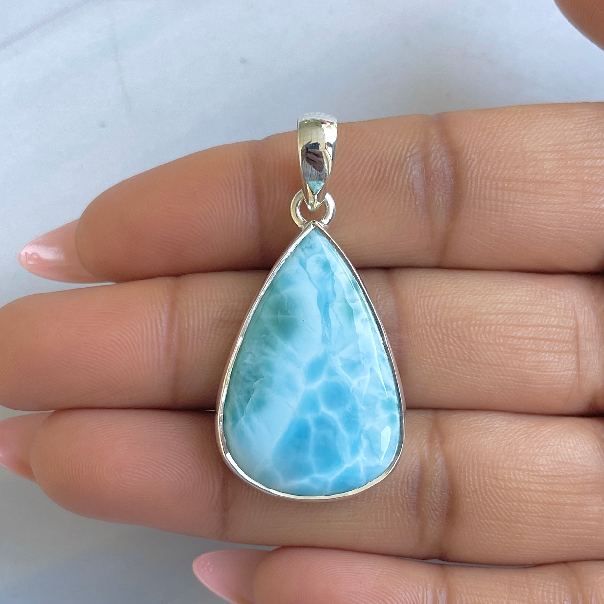 Larimar Pendant-(LAR-P-1560.)