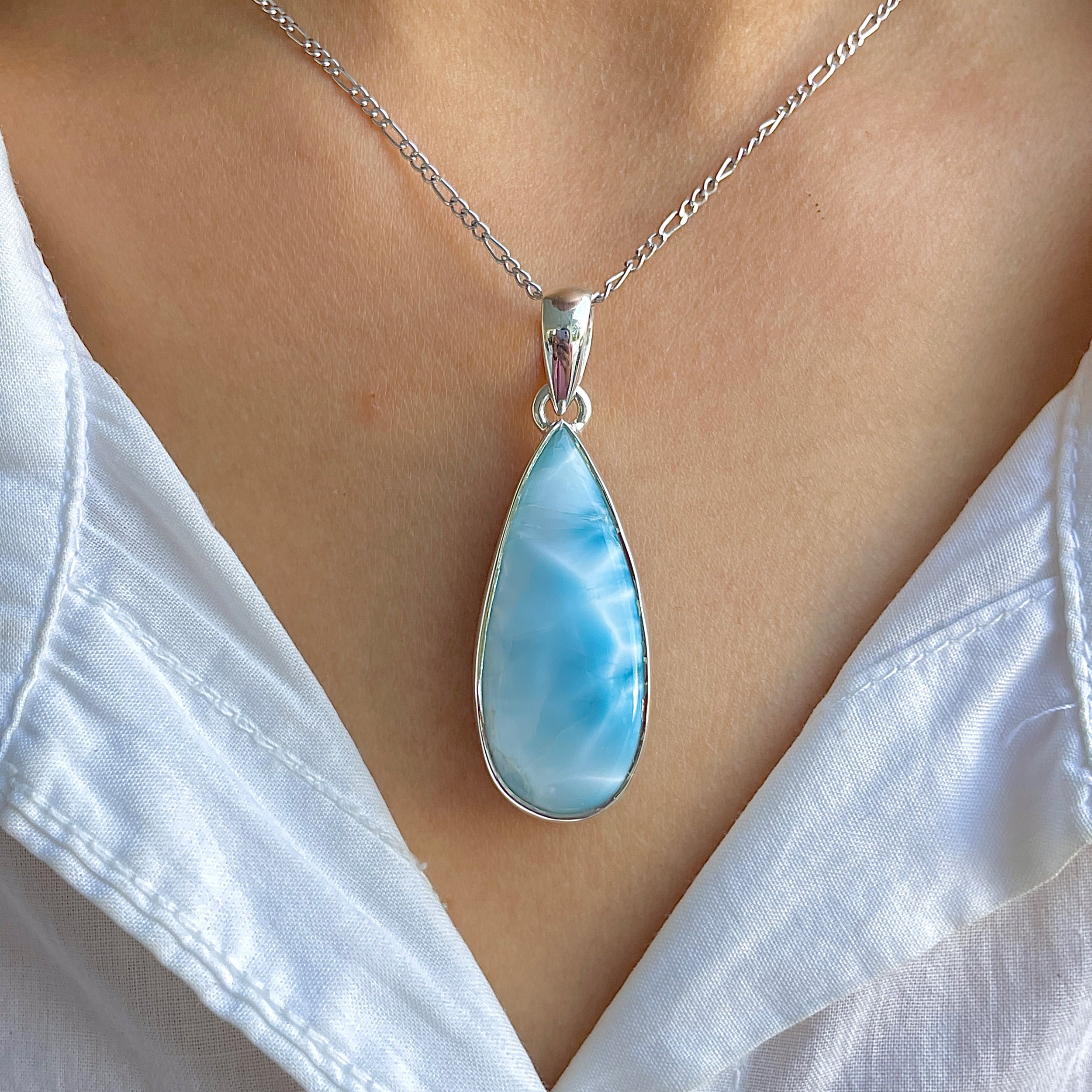 Larimar Pendant-(LAR-P-1562.)