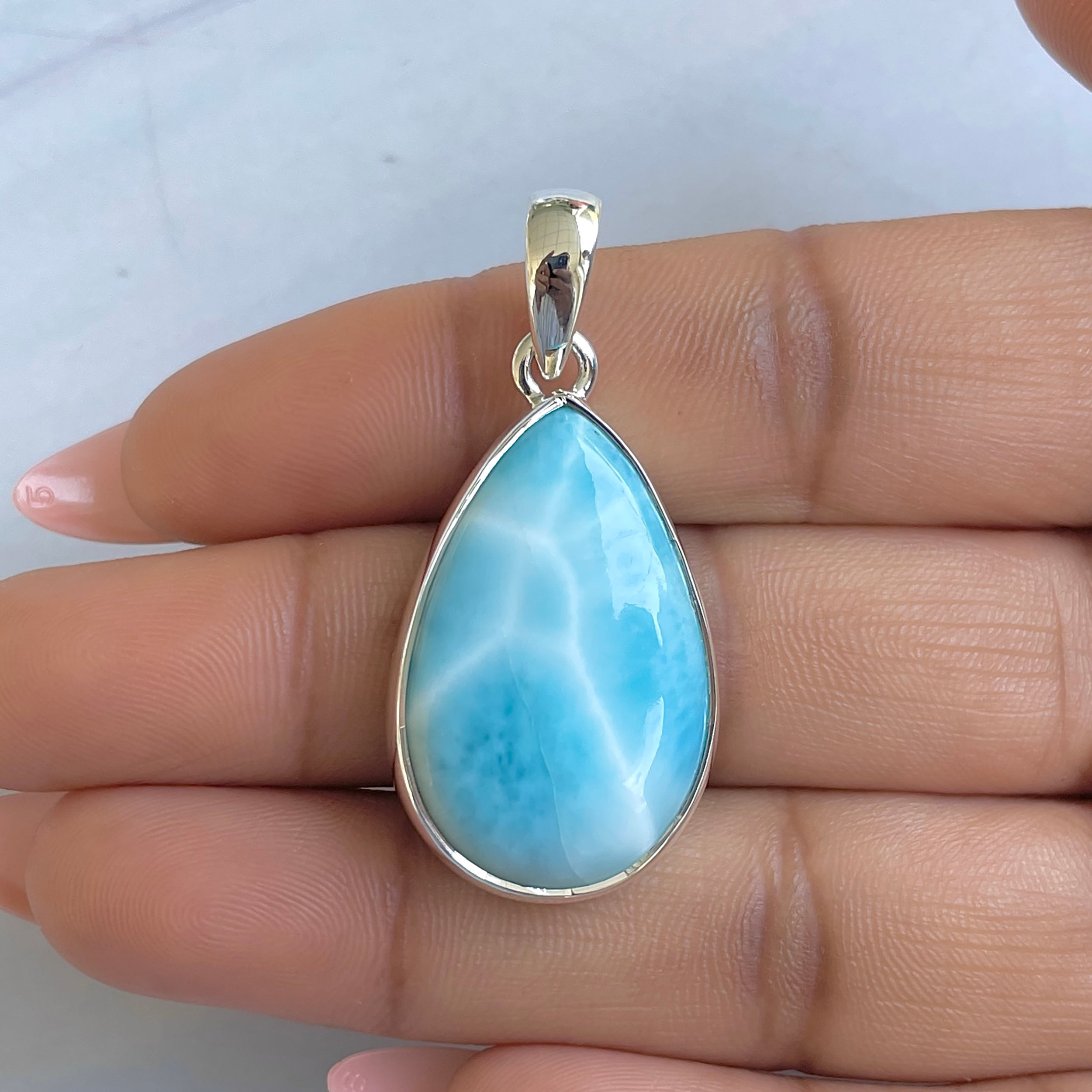 Larimar Pendant-(LAR-P-1563.)