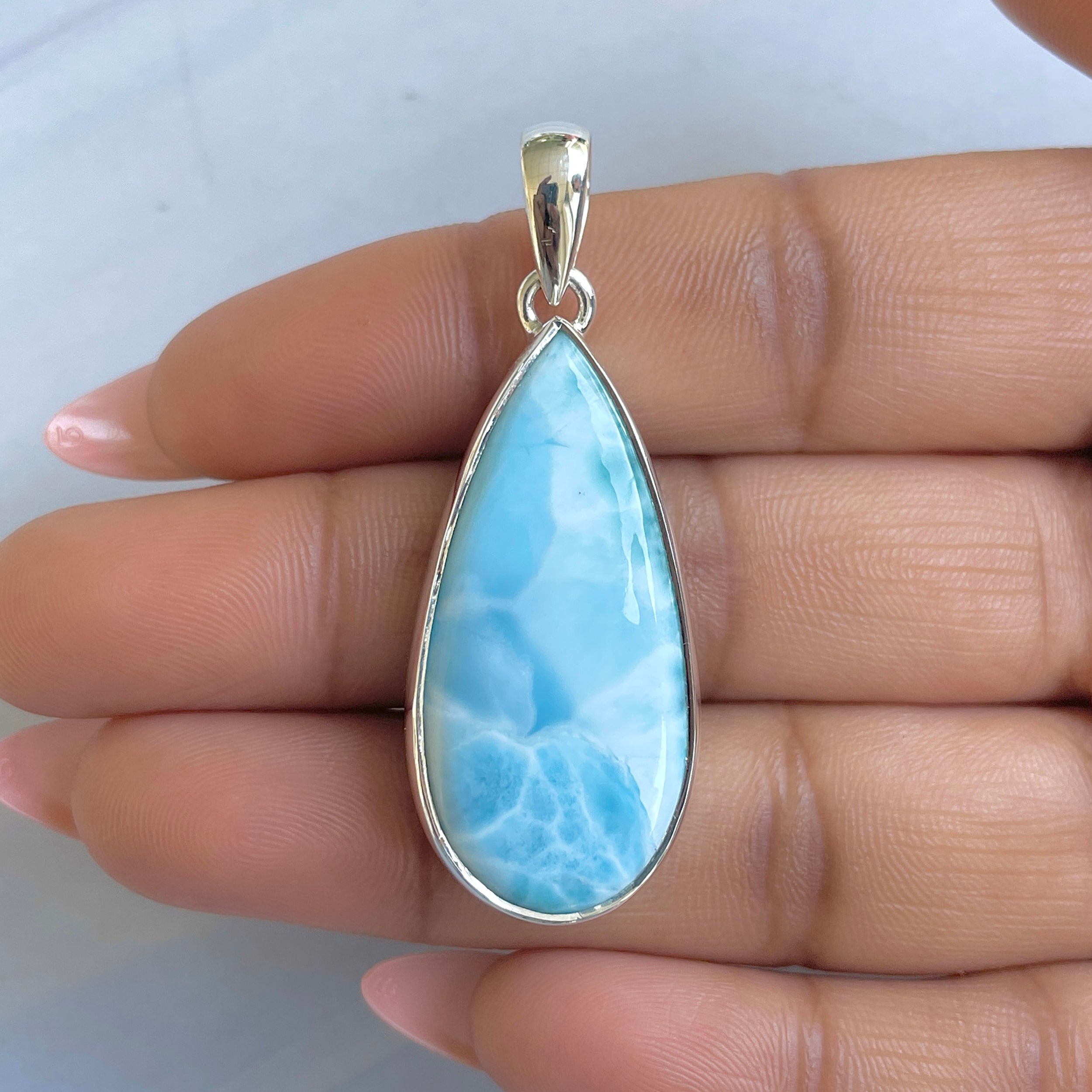 Larimar Pendant-(LAR-P-1565.)