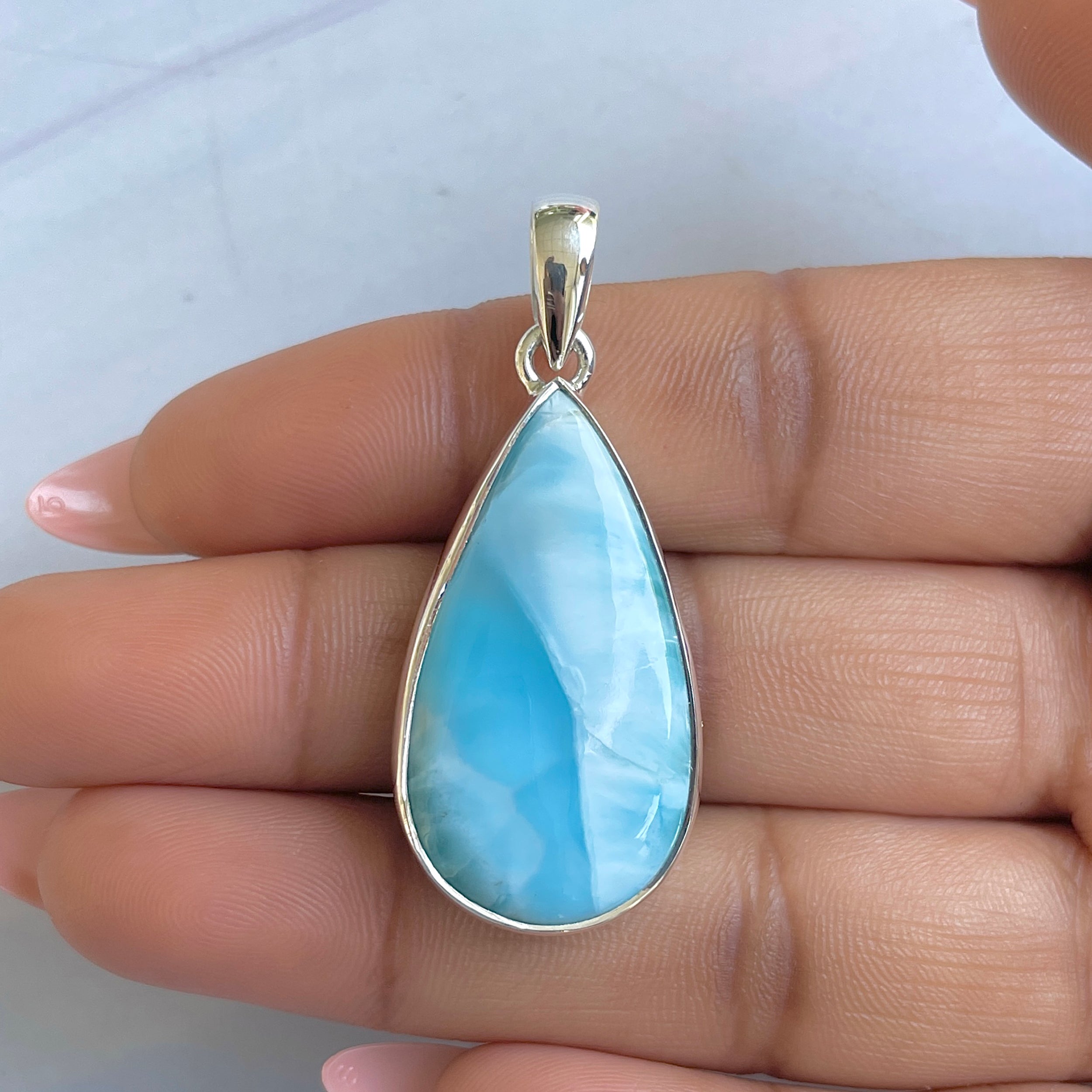 Larimar Pendant-(LAR-P-1566.)