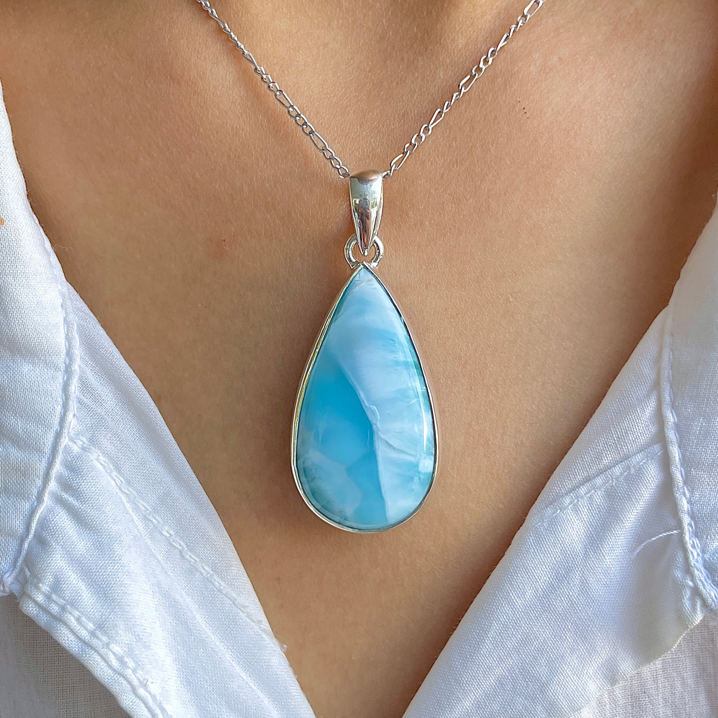 Larimar Pendant-(LAR-P-1566.)