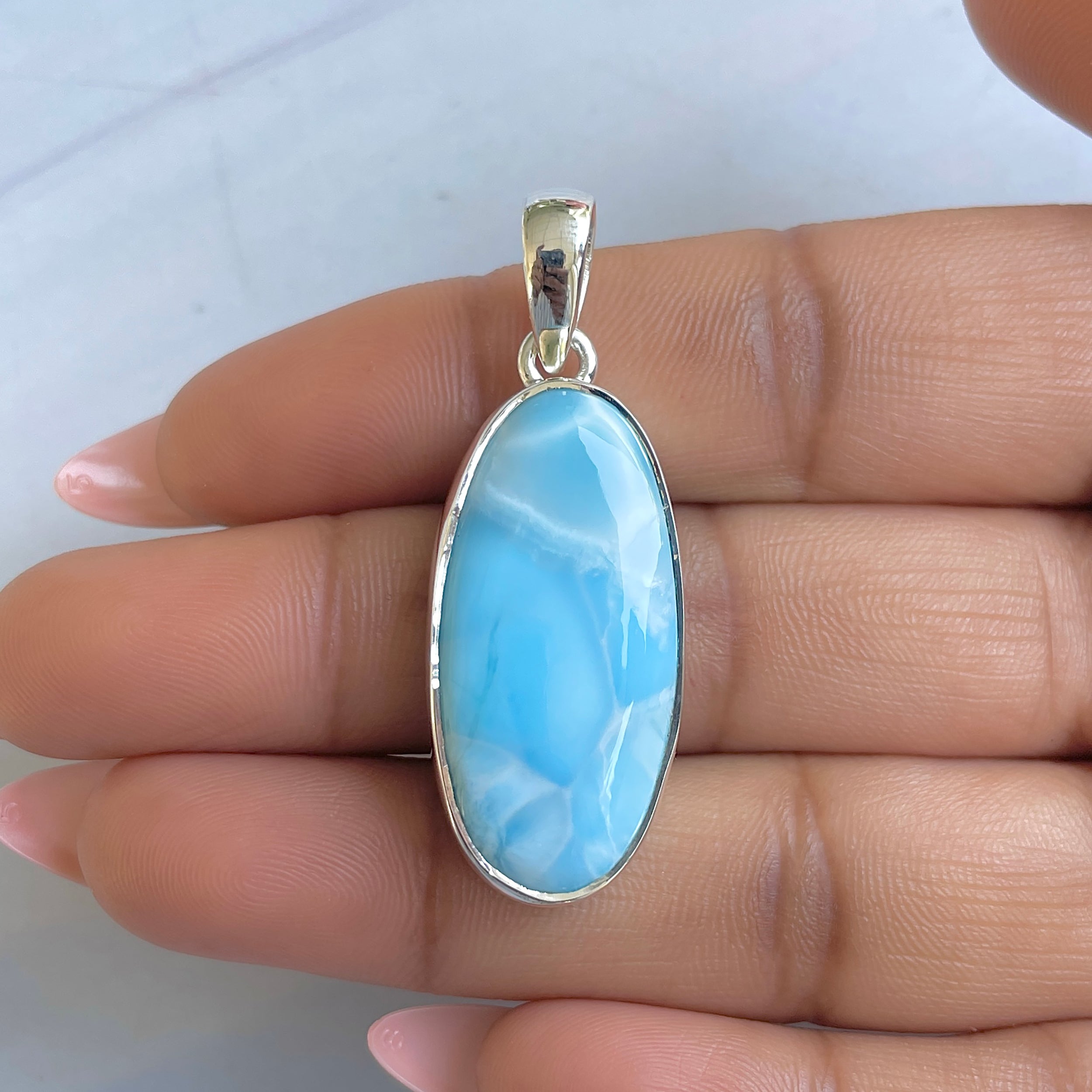 Larimar Pendant-(LAR-P-1567.)