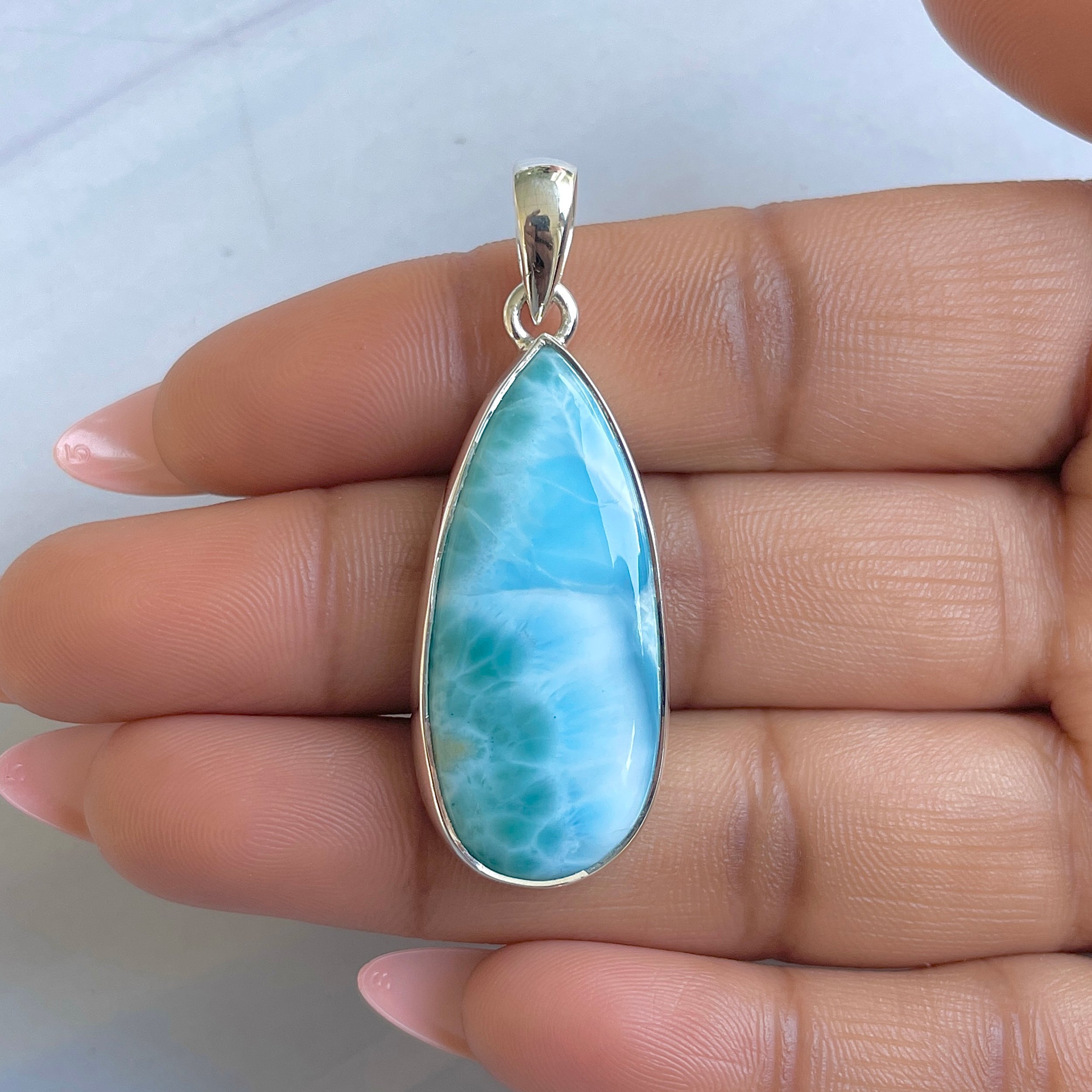 Larimar Pendant-(LAR-P-1570.)