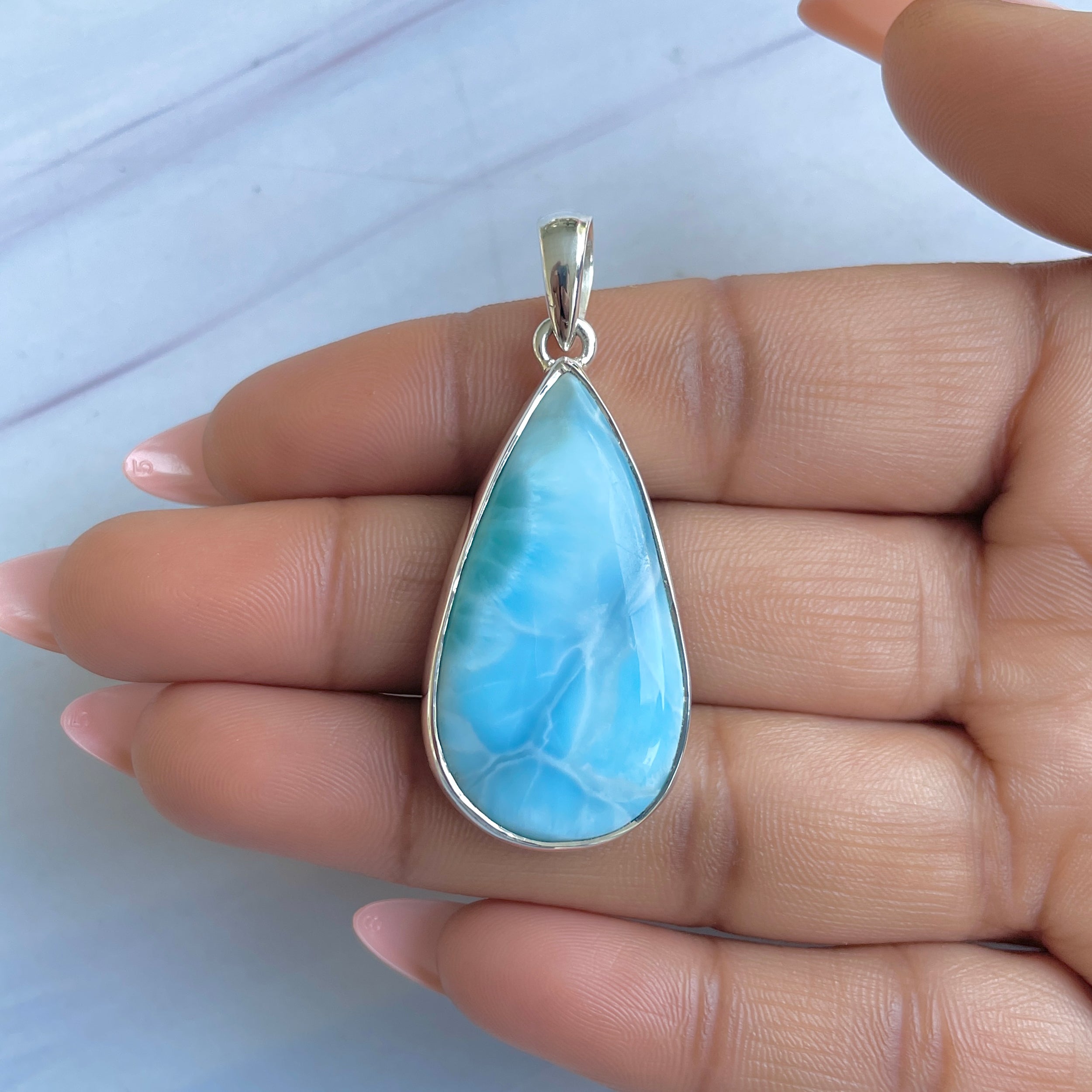 Larimar Pendant-(LAR-P-1575.)