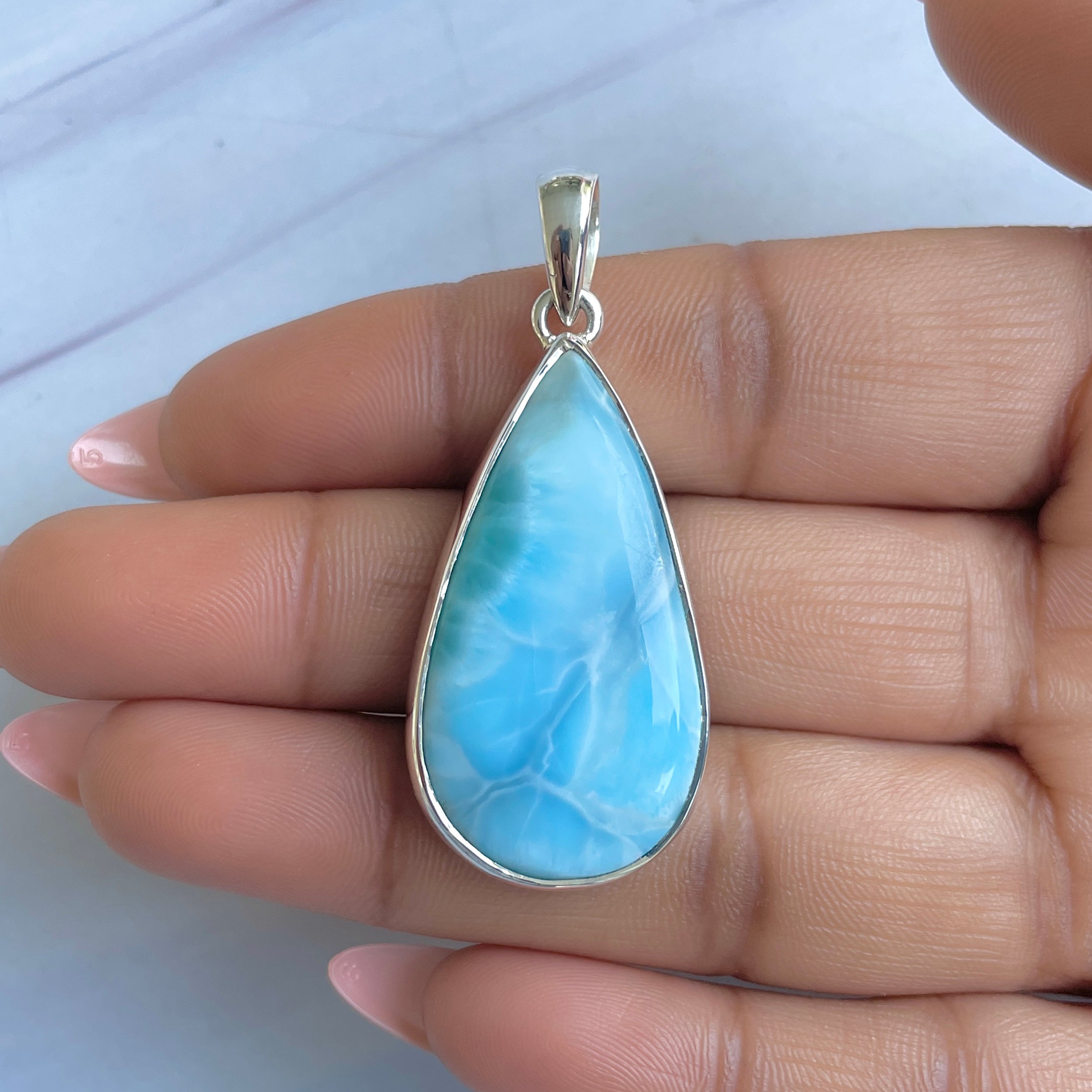 Larimar Pendant-(LAR-P-1575.)
