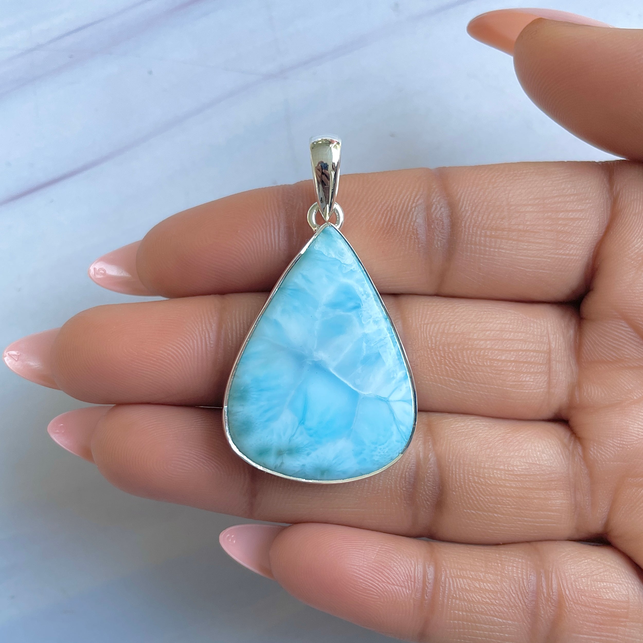 Larimar Pendant-(LAR-P-1576.)
