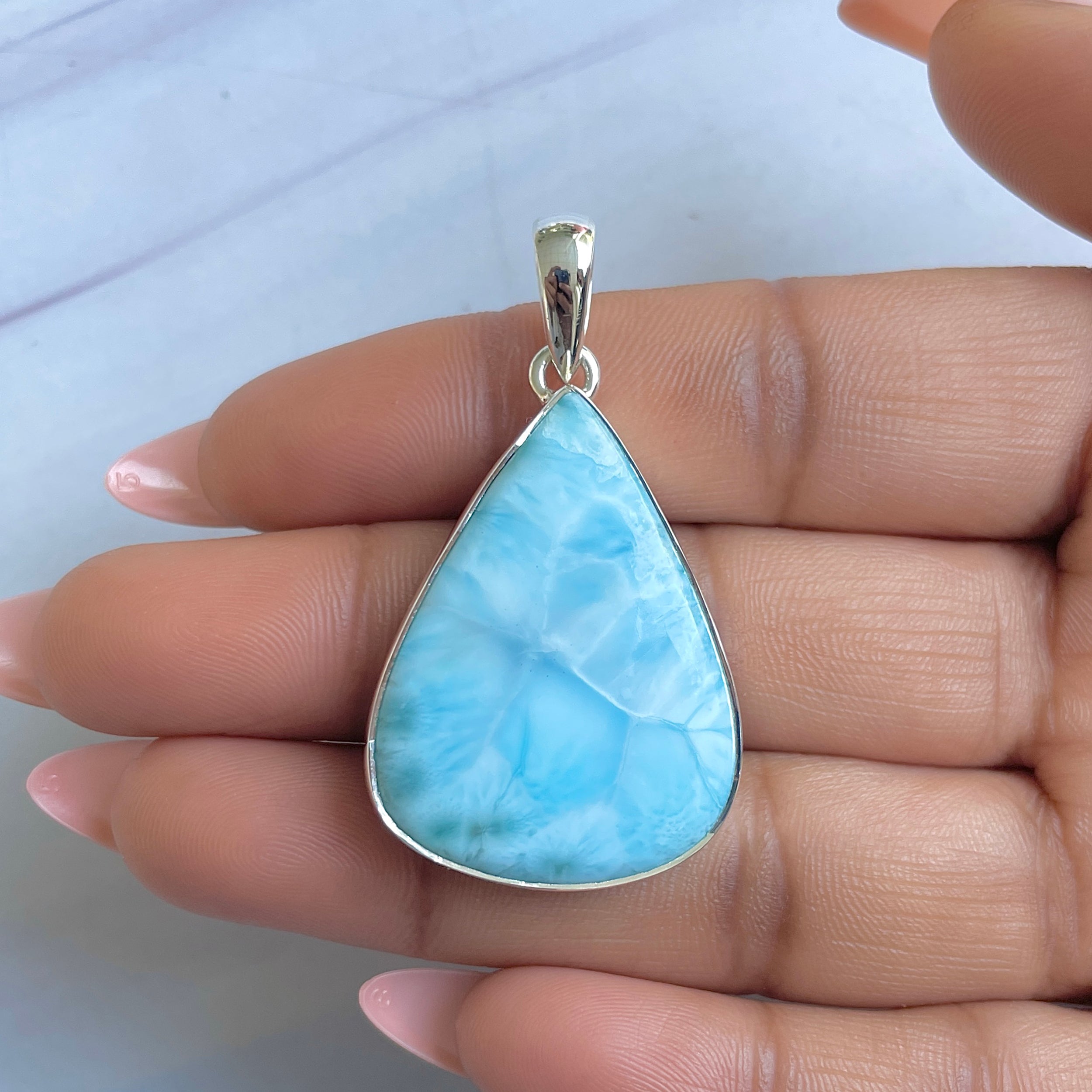 Larimar Pendant-(LAR-P-1576.)