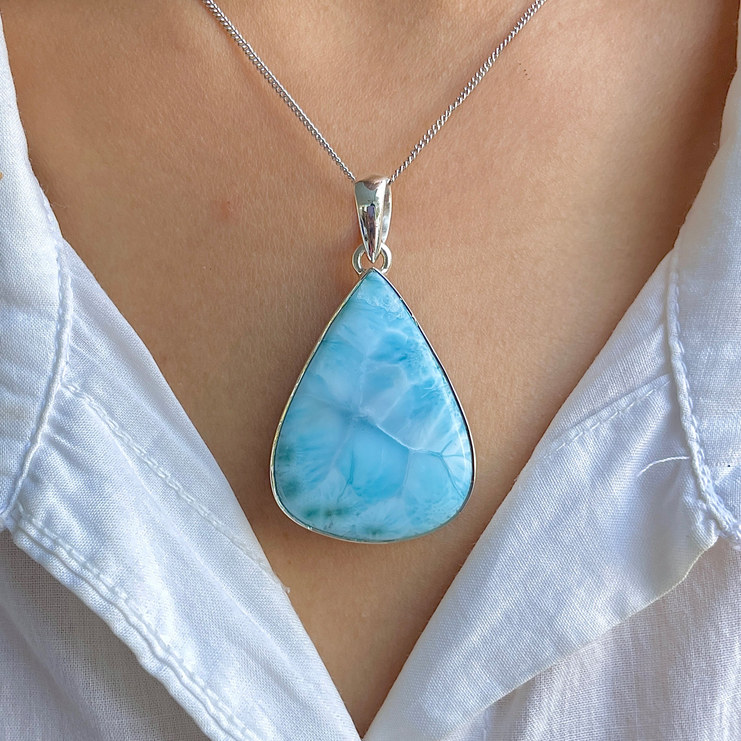 Larimar Pendant-(LAR-P-1576.)