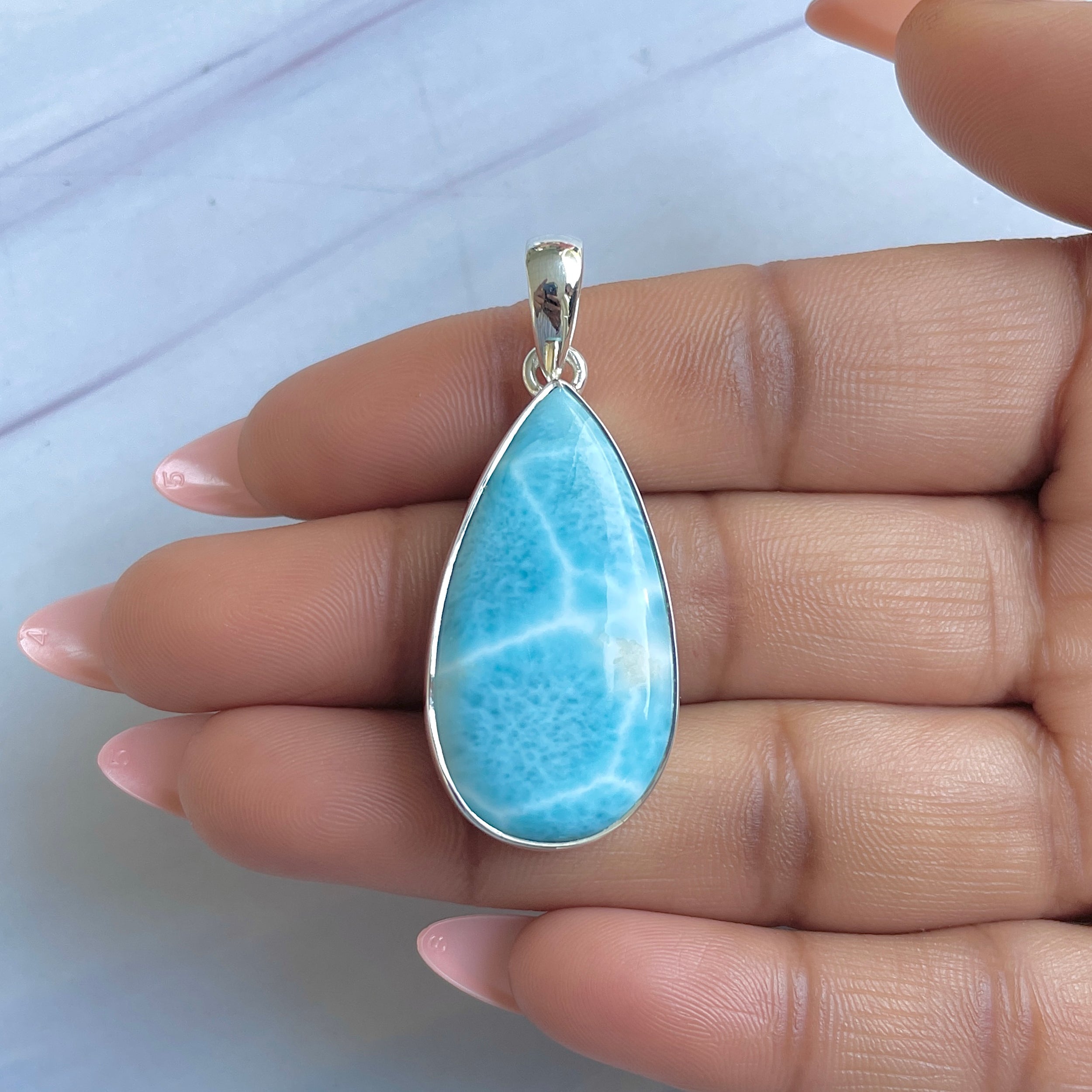 Larimar Pendant-(LAR-P-1577.)