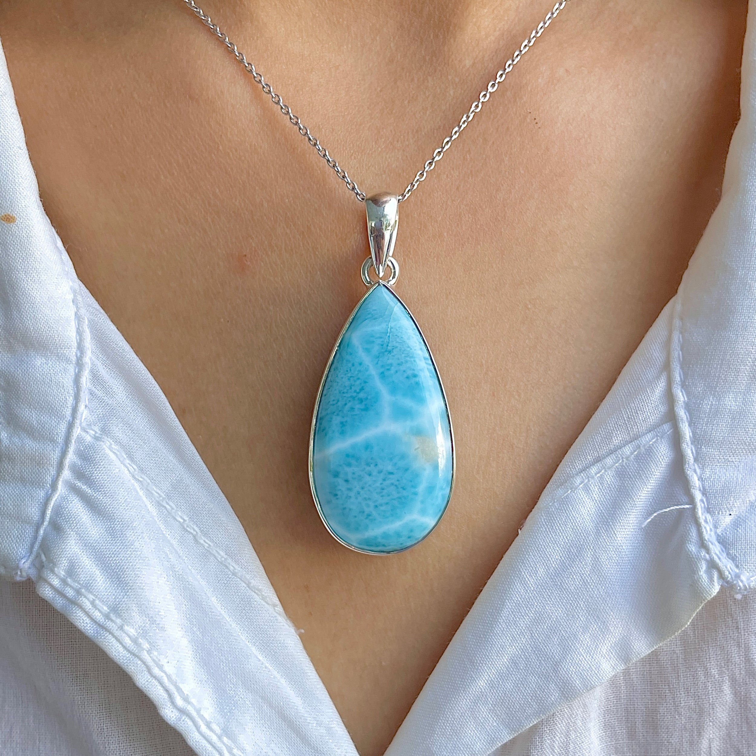Larimar Pendant-(LAR-P-1577.)