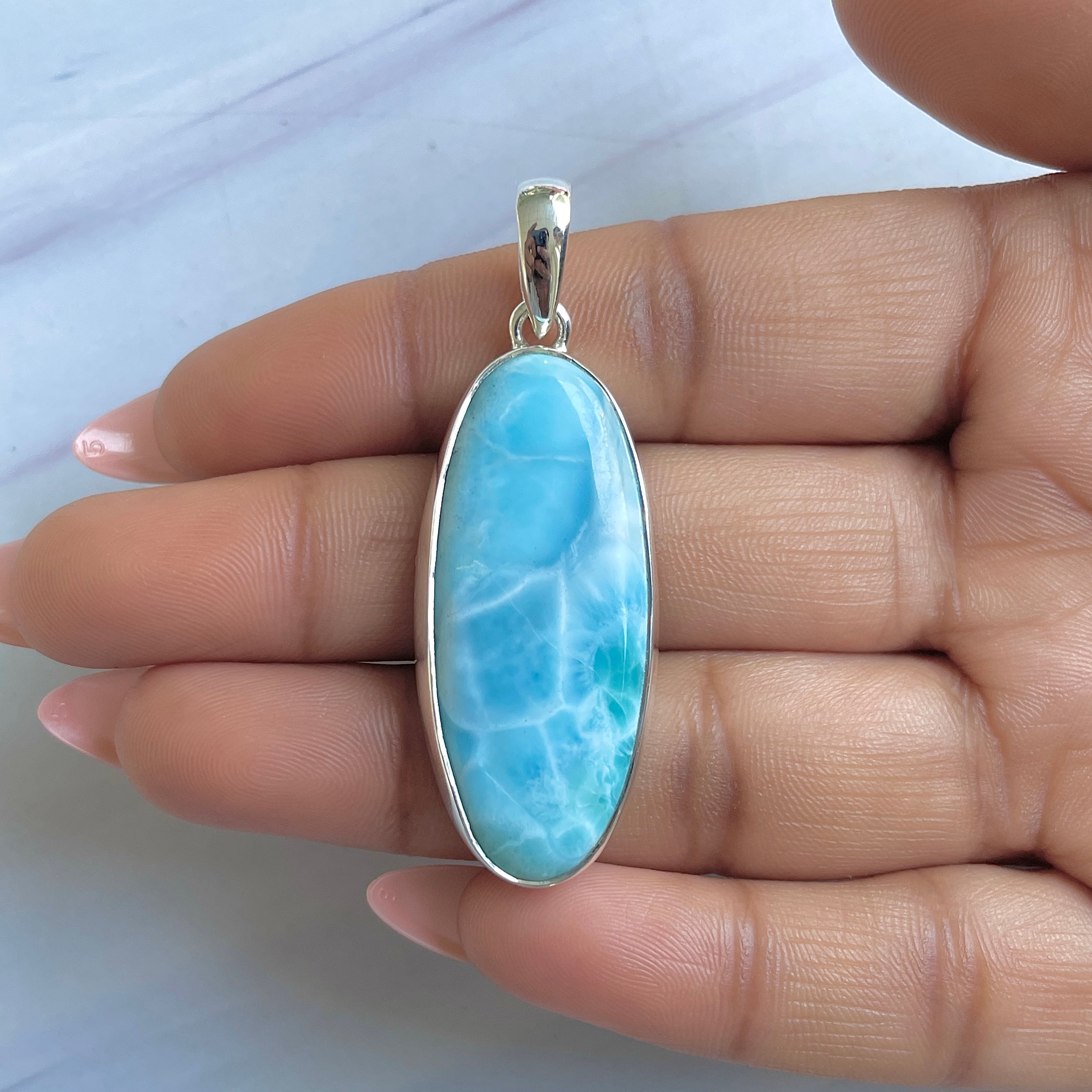 Larimar Pendant-(LAR-P-1578.)